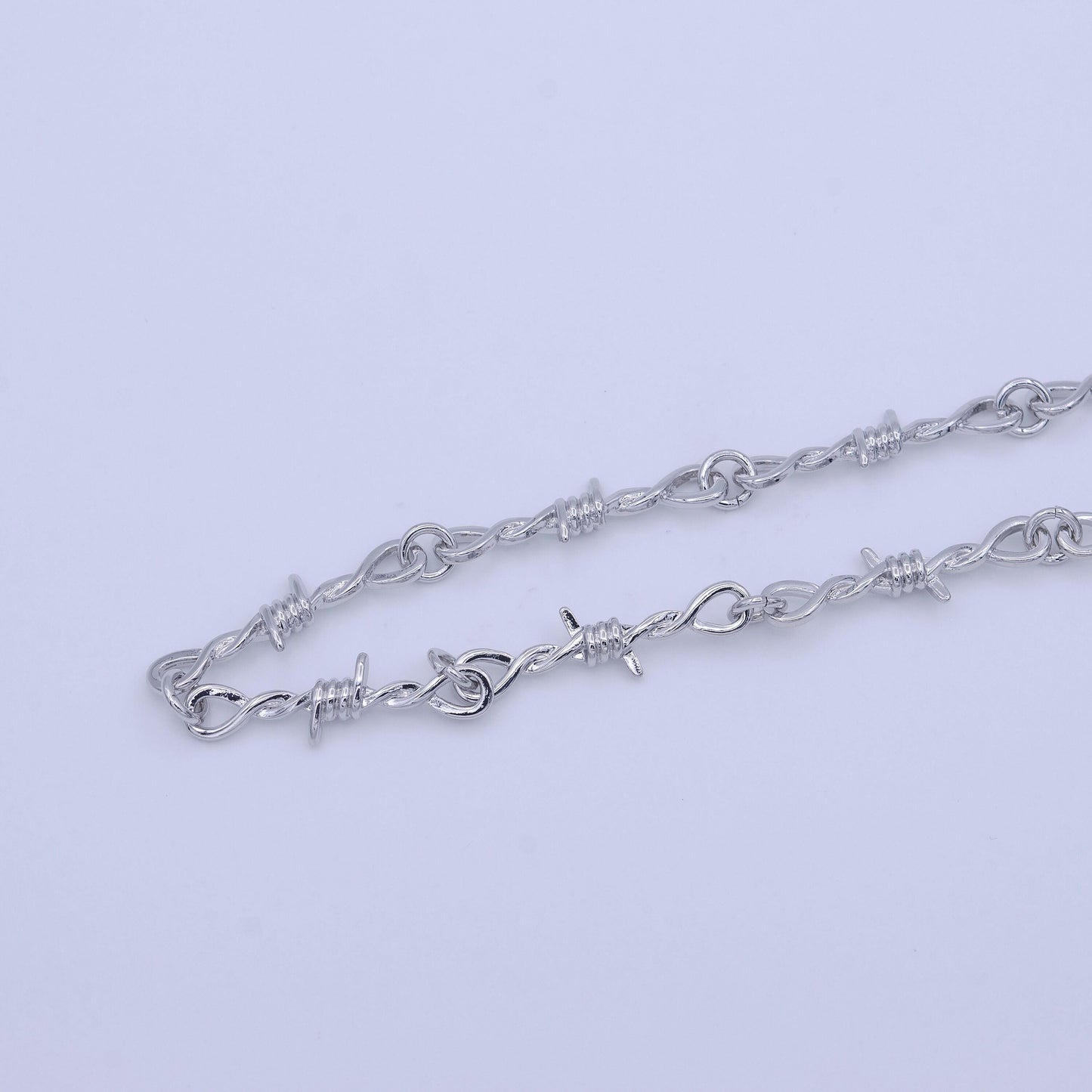 Barbed wire chain 7.5 inch bracelet