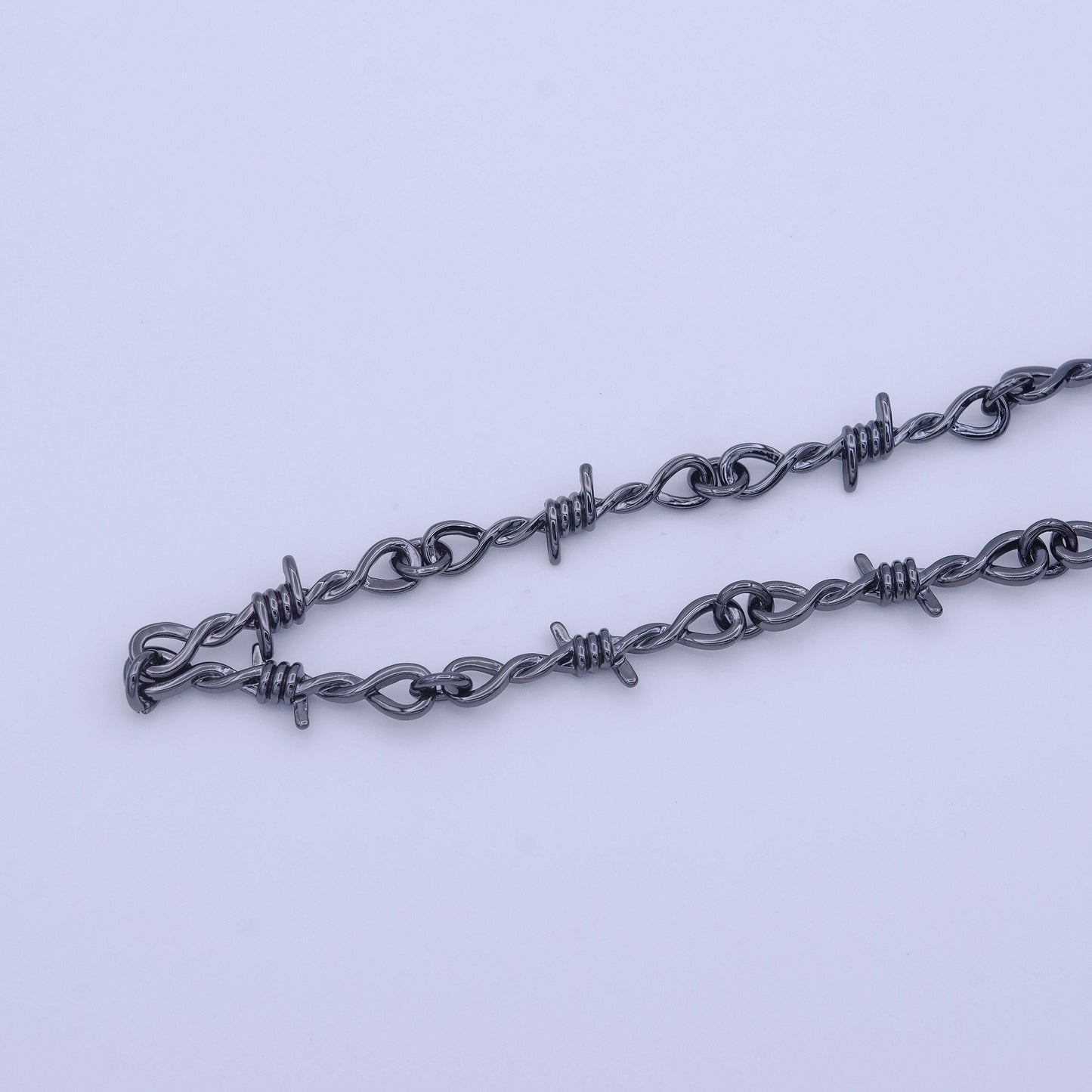 Barbed wire chain by yard gothic designed 32.7mm x 9.6mm gold, silver, black wholesale roll chain - roll-1004