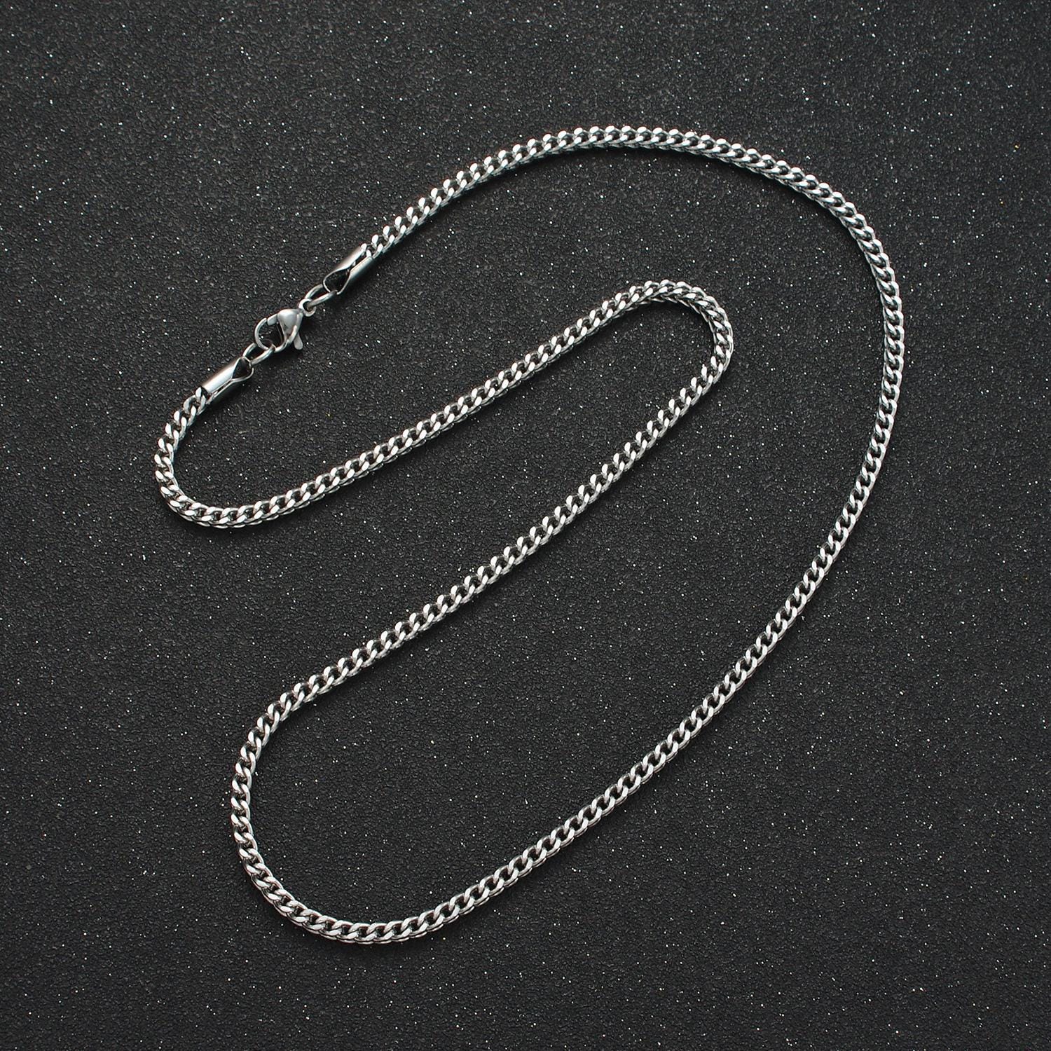 20 inch curb chain stainless steel necklace in gold & silver | wa-2590 wa-2591