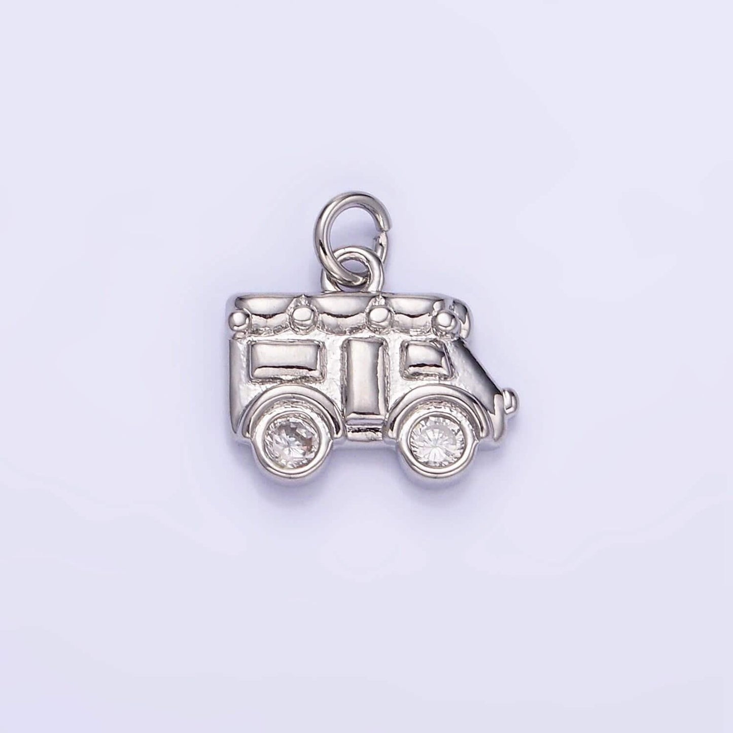 Mini gold food truck car charm for necklace bracelet pendant antique car design mix charm ice cream truck inspired w549