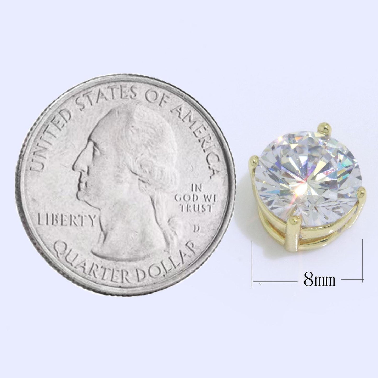 1pc rondelle spacer beads 14k gold filled solitaire cz beads cubic zirconia for jewelry making bracelets necklaces b-683