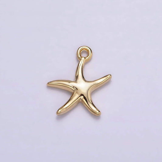 16k gold filled mini minimalist star fish ocean animal add-on charm | n954
