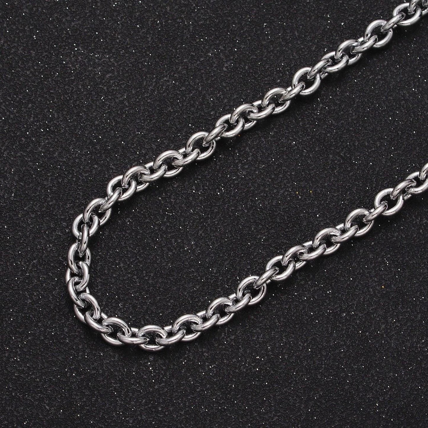 24k gold filled 5.2mm statement cable rolo unfinished gold, silver colored wholesale jewelry component chain by yard | roll-964, roll-965