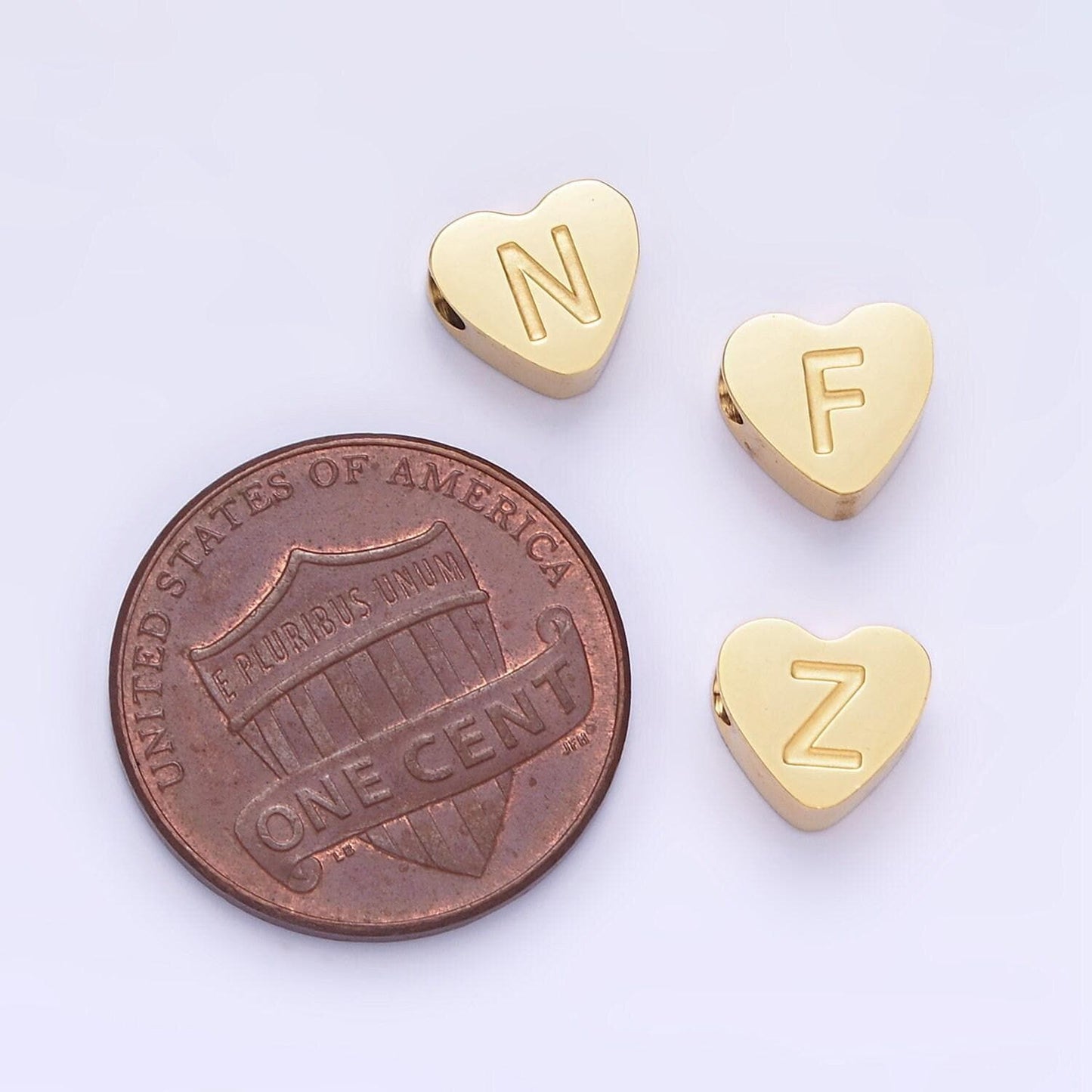 Stainless steel Heart letter alphabet Bead Spacer Initial heart shaped beads in gold for Beaded Bracelet Supply| a1552-a1564