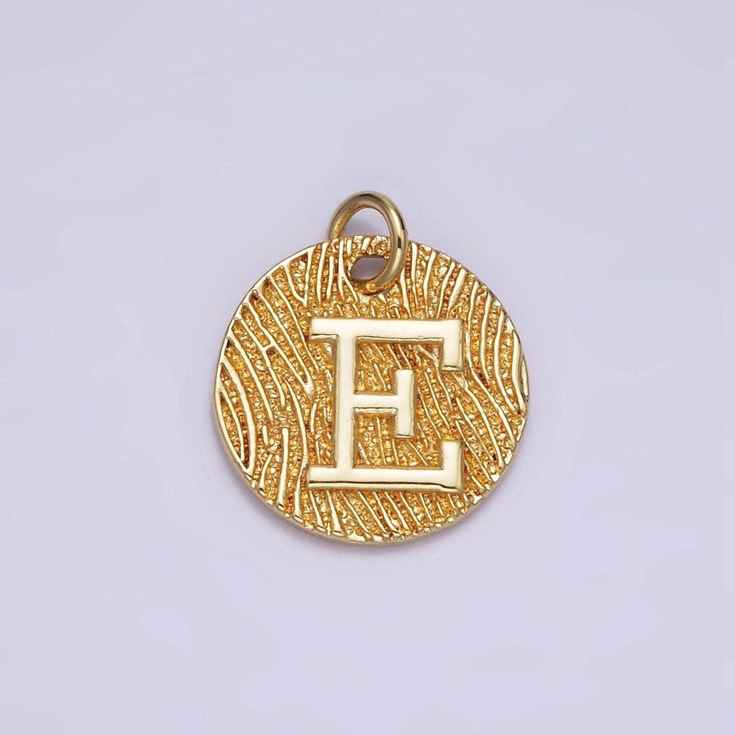 24k gold alphabet charms, english letter pendants 15mm initial coin pendants | a1119-a1131