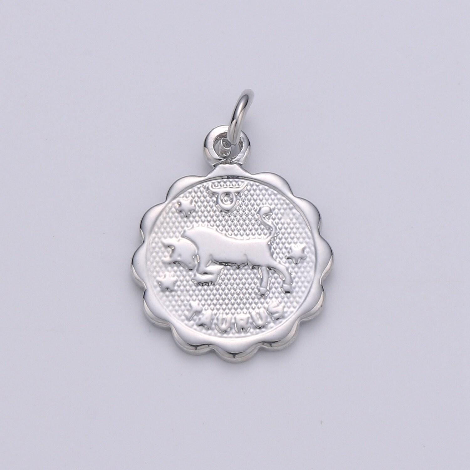 Silver zodiac constellation charms, zodiac symbol, horoscope charm, gold astrological zodiac sign minimalist jewelry, zodiac-021