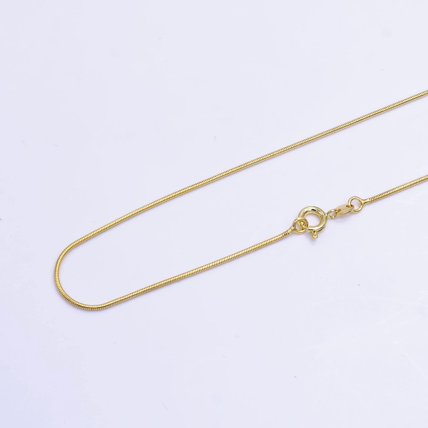 Dainty necklace ready to wear 14k gold filled round snake chain necklace 20 inch dainty chain for jewelry making wa-2510