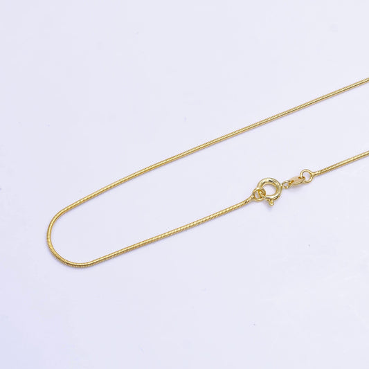 Dainty necklace ready to wear 14k gold filled round snake chain necklace 20 inch dainty chain for jewelry making wa-2510