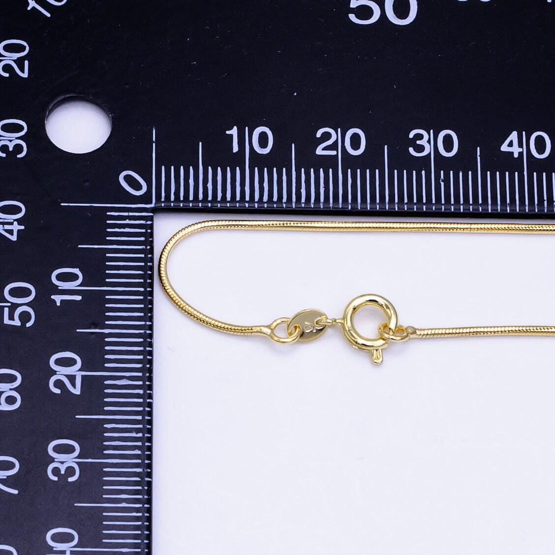 Dainty necklace ready to wear 14k gold filled round snake chain necklace 20 inch dainty chain for jewelry making wa-2510
