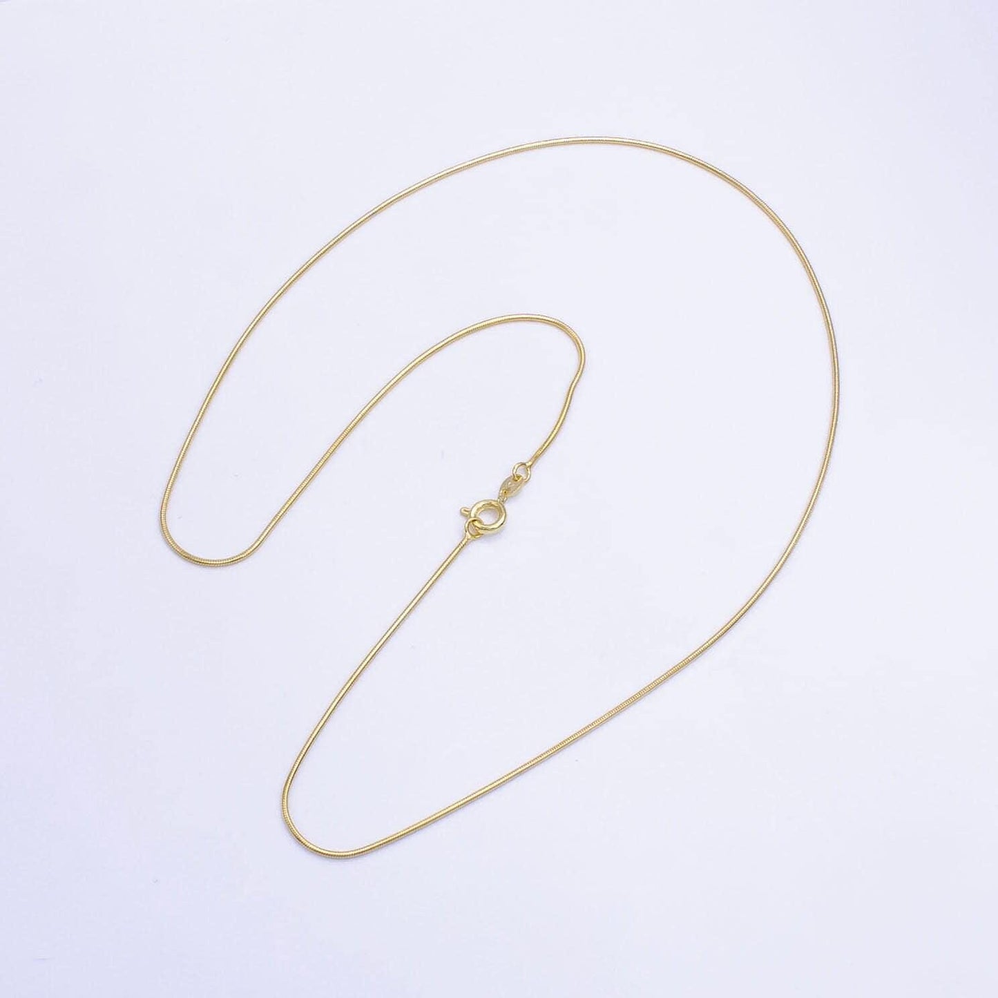 Dainty necklace ready to wear 14k gold filled round snake chain necklace 20 inch dainty chain for jewelry making wa-2510