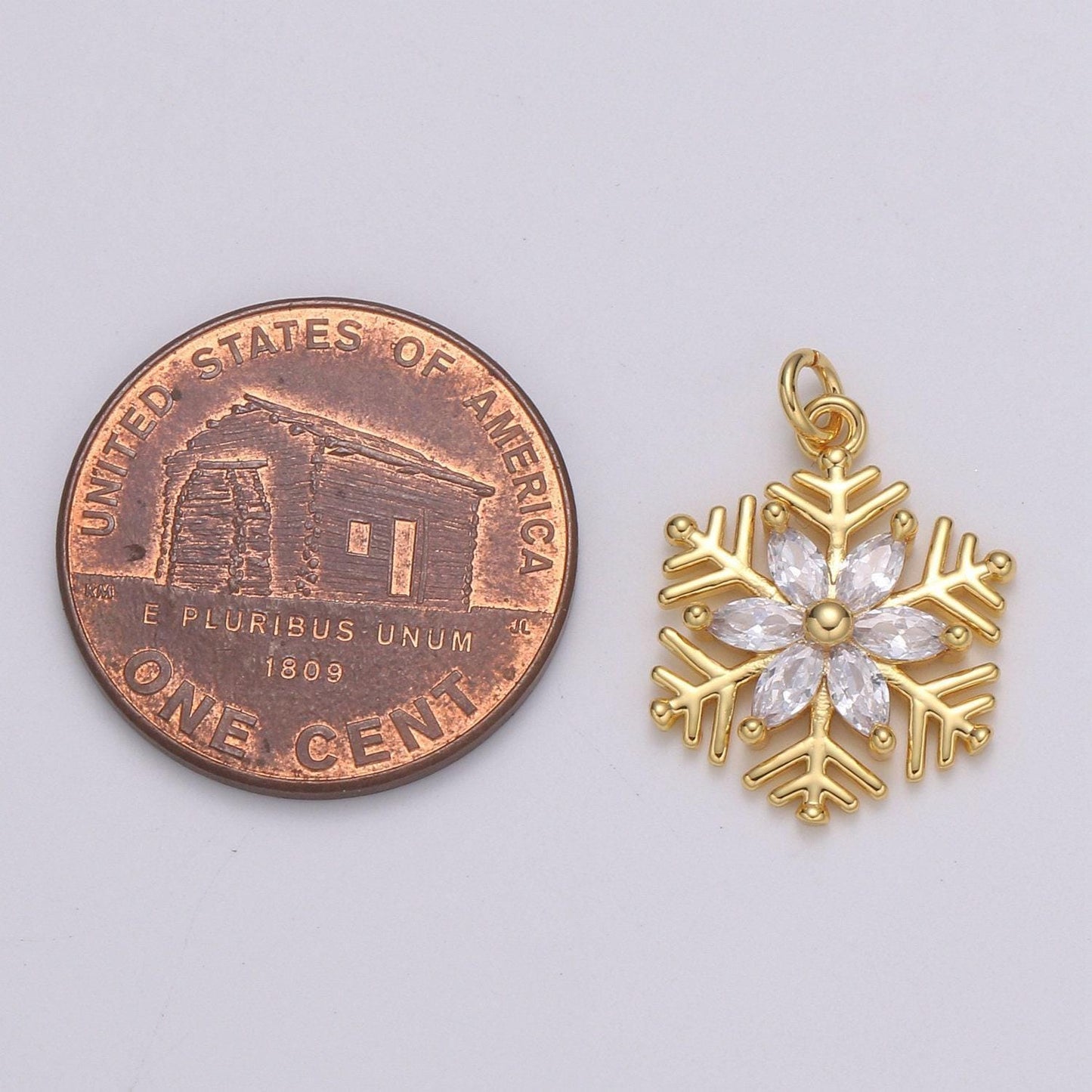 1pc gold micro pave cz snowflake pendant charm, silver snowflake pendant charm for holiday gift christmas jewelry, flower charm e-209, e210