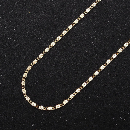 Dainty 24k gold filled unique anchor textured link unfinished chain by yard for jewelry component in gold & silver | roll-1028 roll-1097