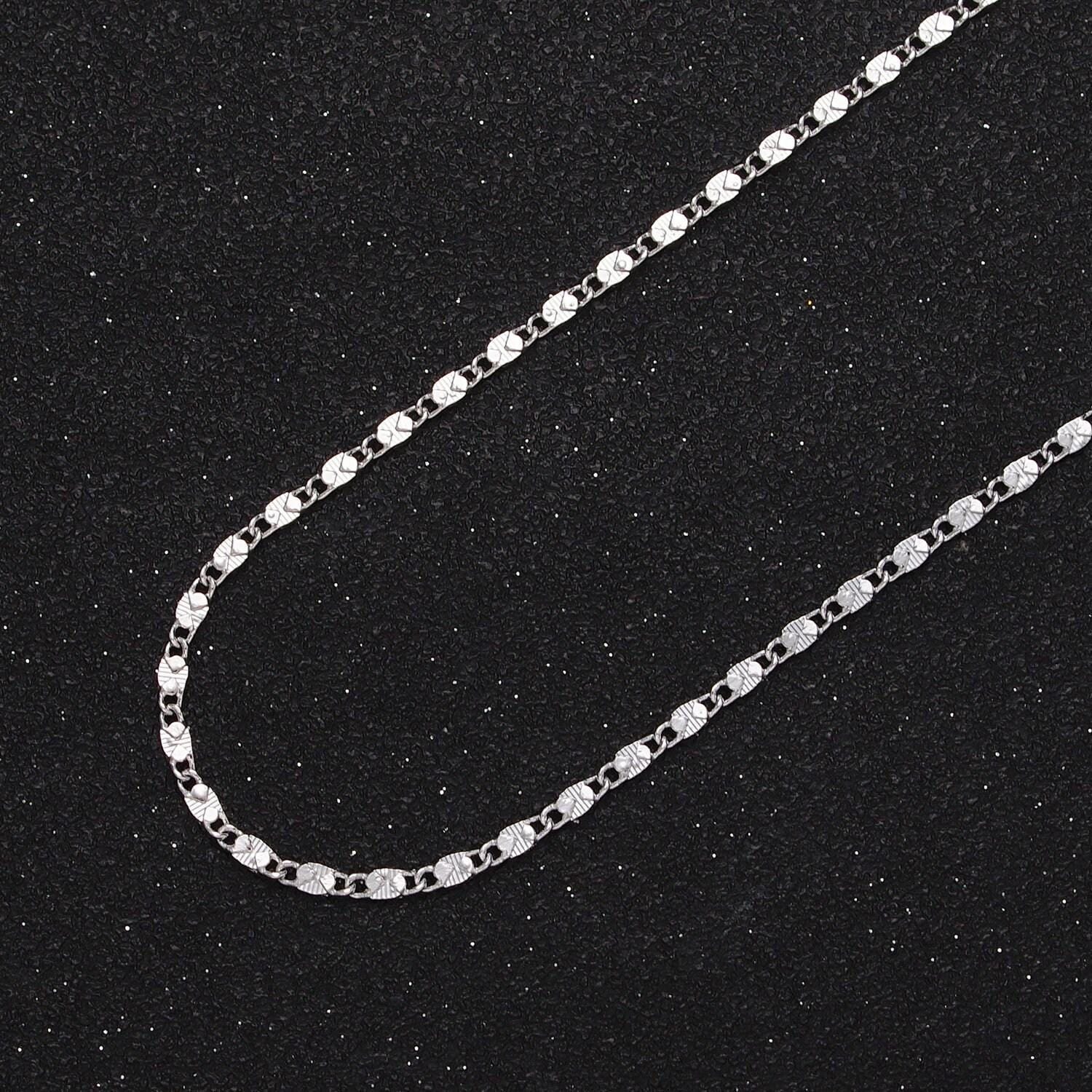 Dainty 24k gold filled unique anchor textured link unfinished chain by yard for jewelry component in gold & silver | roll-1028 roll-1097