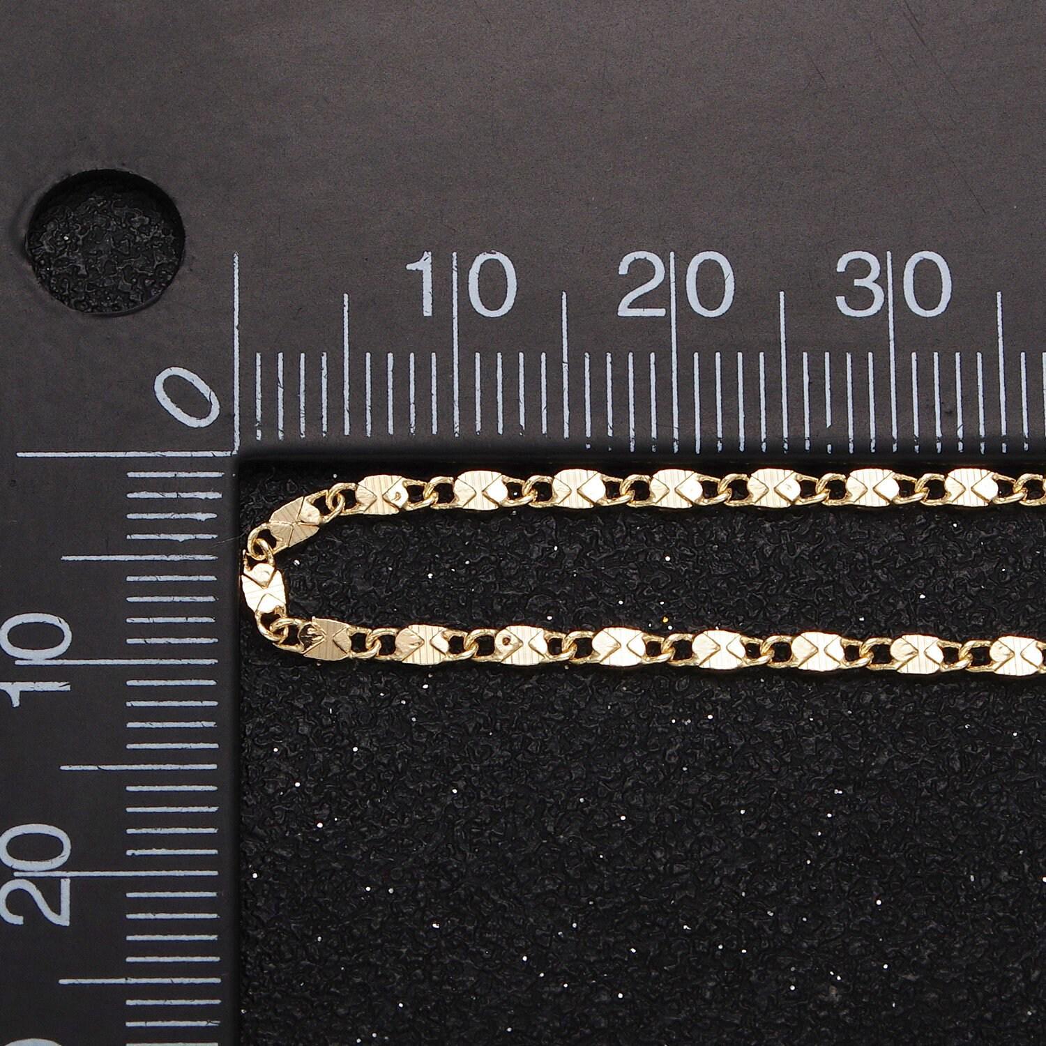 Dainty 24k gold filled unique anchor textured link unfinished chain by yard for jewelry component in gold & silver | roll-1028 roll-1097