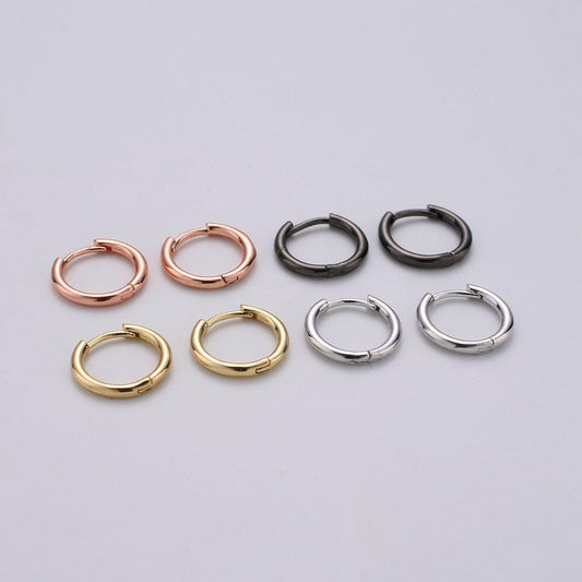 Dainty hoop earring small hoop earring minimalist hoop earring silver hoops tiny gold hoop ear huggers cartilage earrings rose gold black