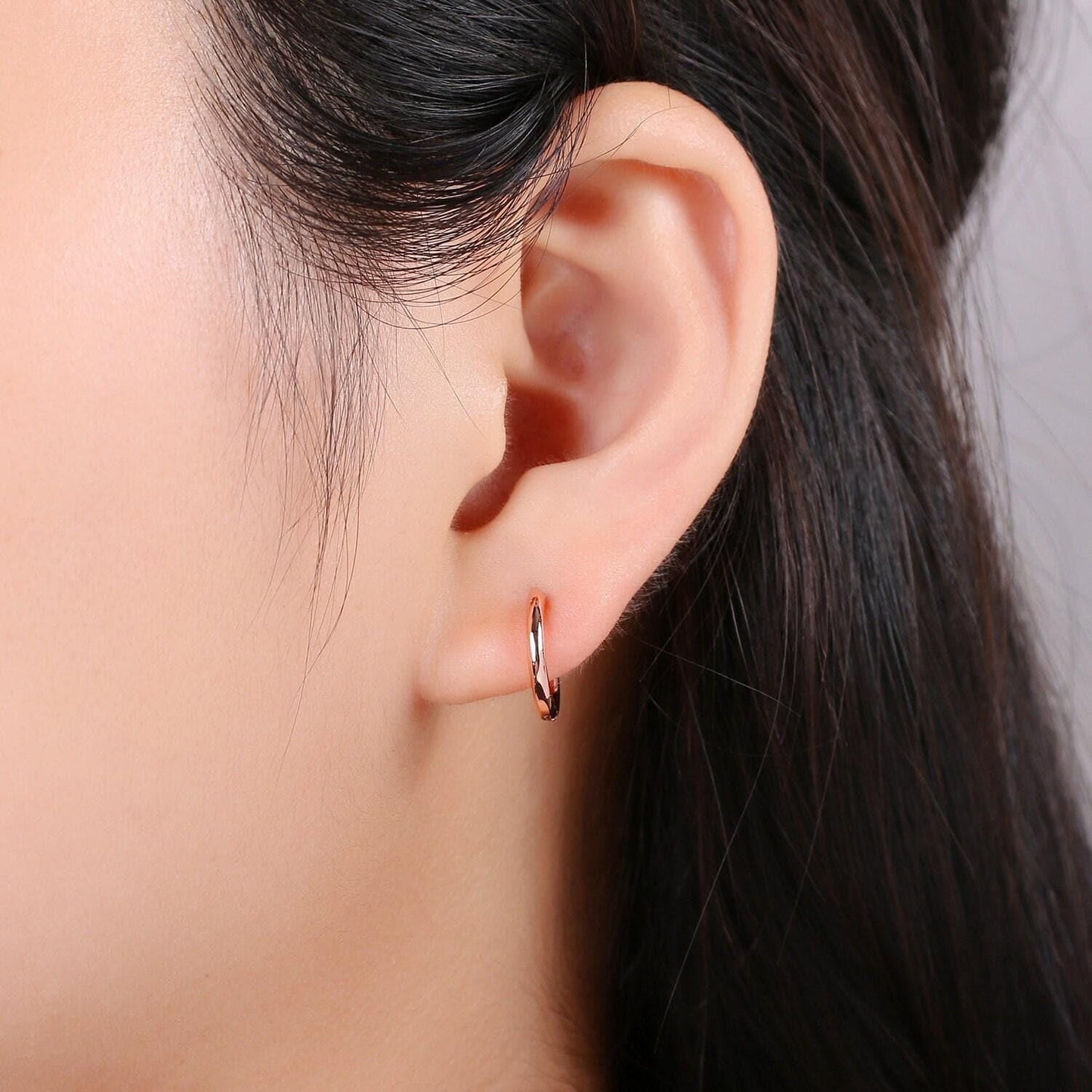 Dainty hoop earring small hoop earring minimalist hoop earring silver hoops tiny gold hoop ear huggers cartilage earrings rose gold black