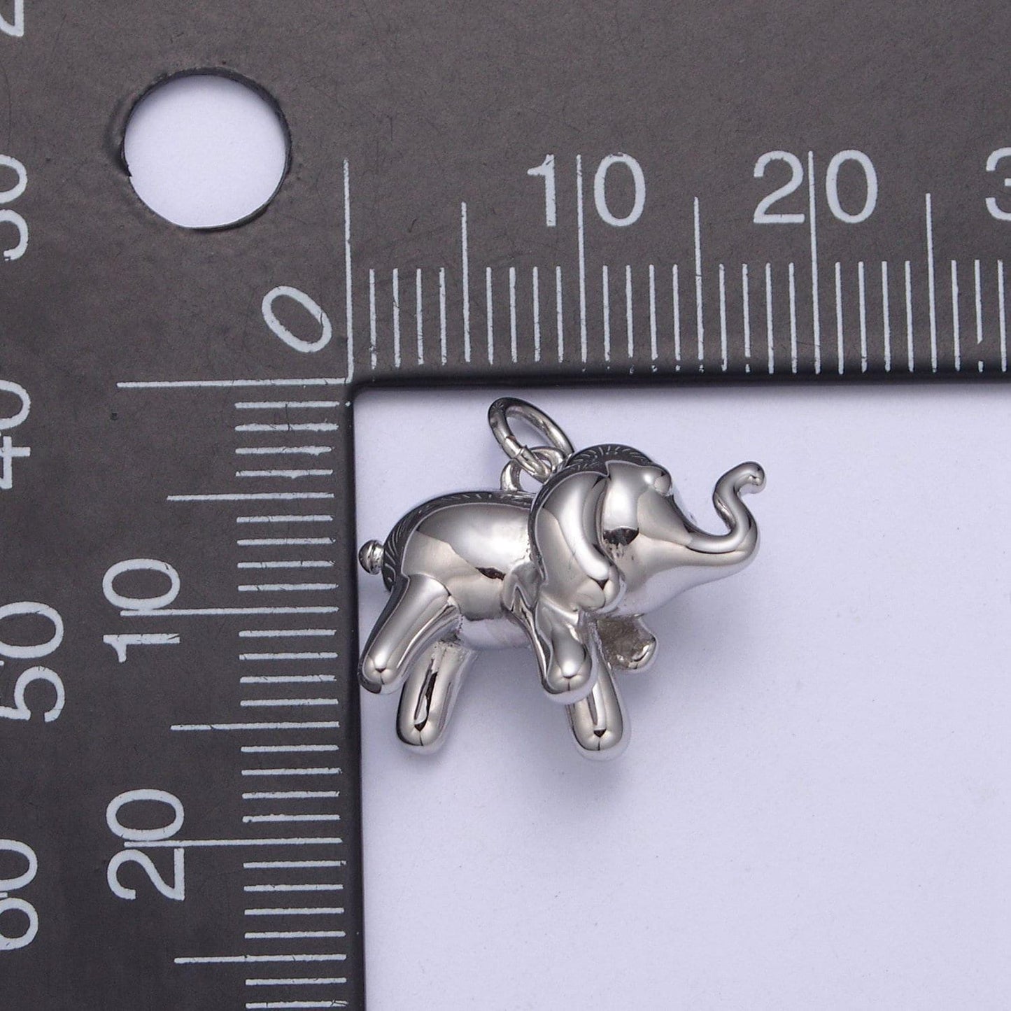 Dainty gold filled elephant charm wild animal safari charm n-373