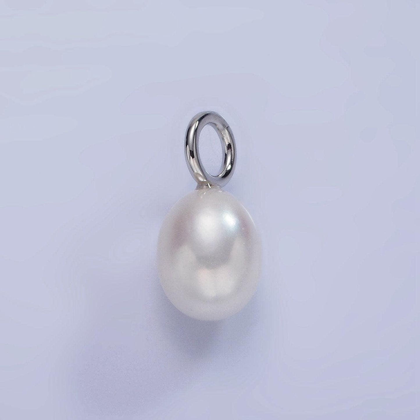 14k gold filled pink, white, purple oval freshwater pearl drop pendant | p1675 - p1677