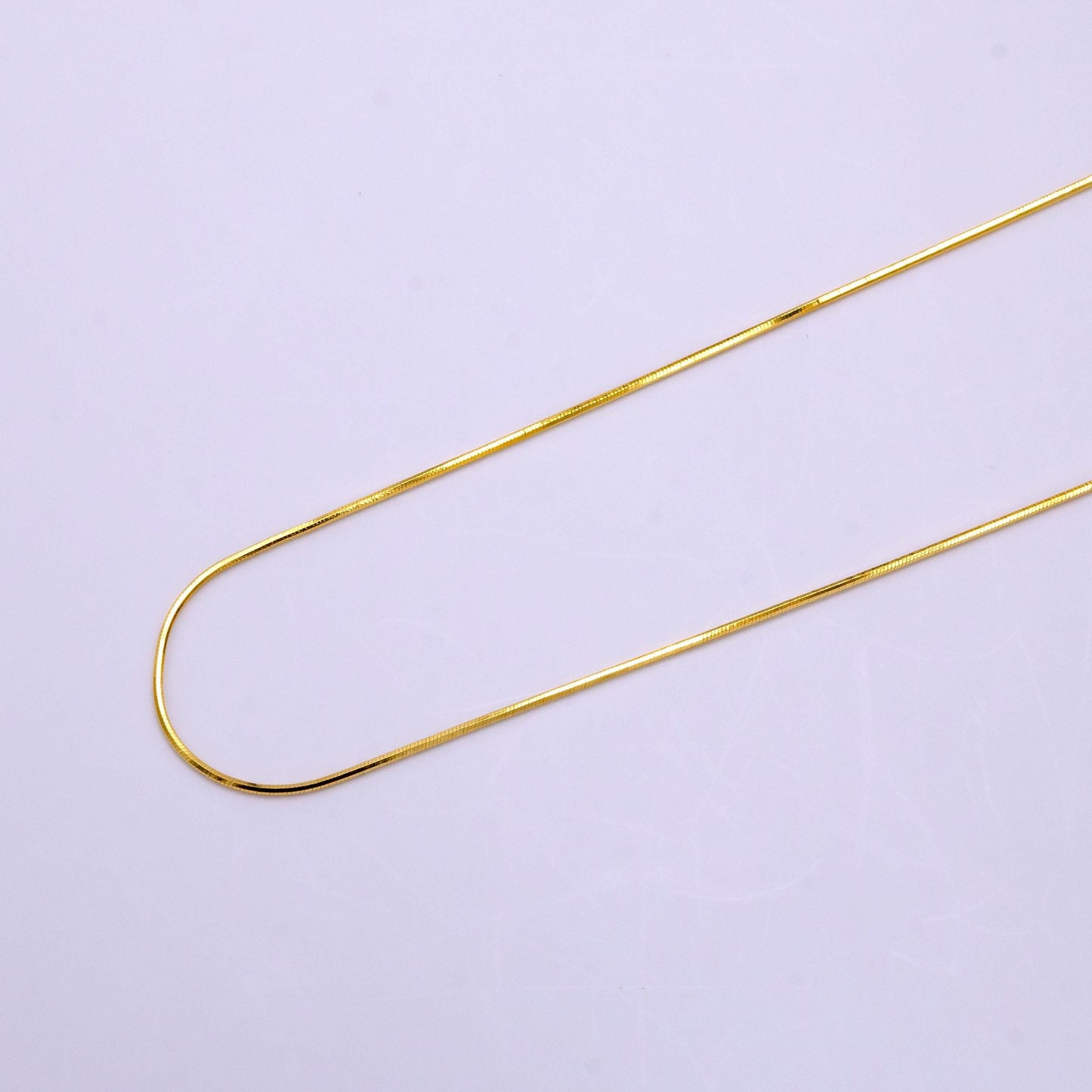 Dainty 24k gold fill ready to use thin snake herringbone necklace chain layering chain dainty necklace for pendant with w clasp wa2331