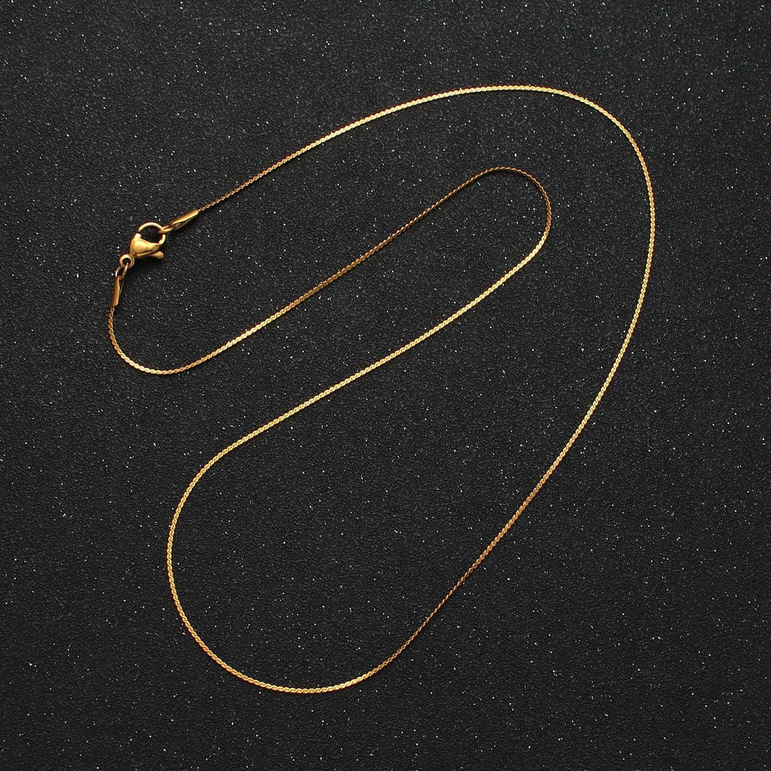 20 inch serpentine chain stainless steel necklace in gold & silver | wa-2604 wa-2605