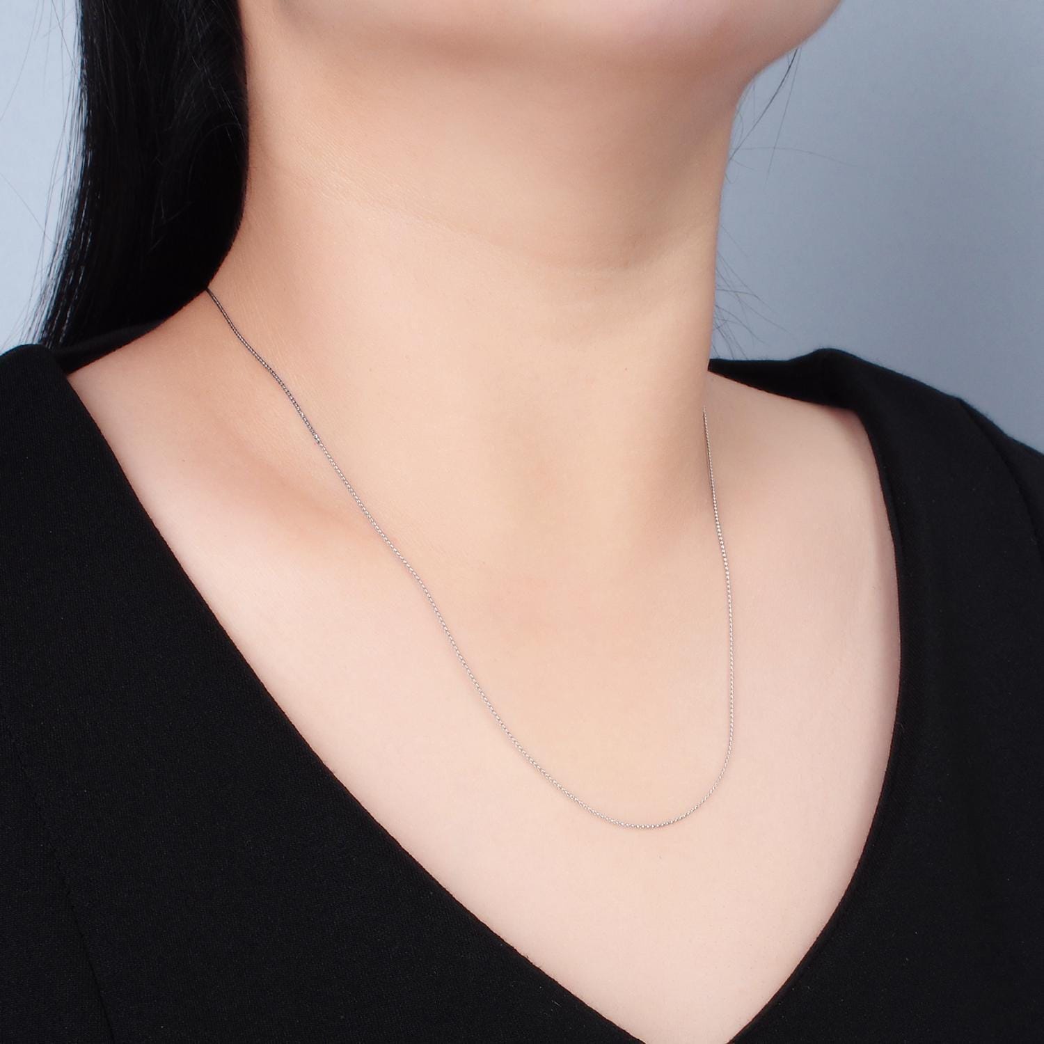 20 inch serpentine chain stainless steel necklace in gold & silver | wa-2604 wa-2605