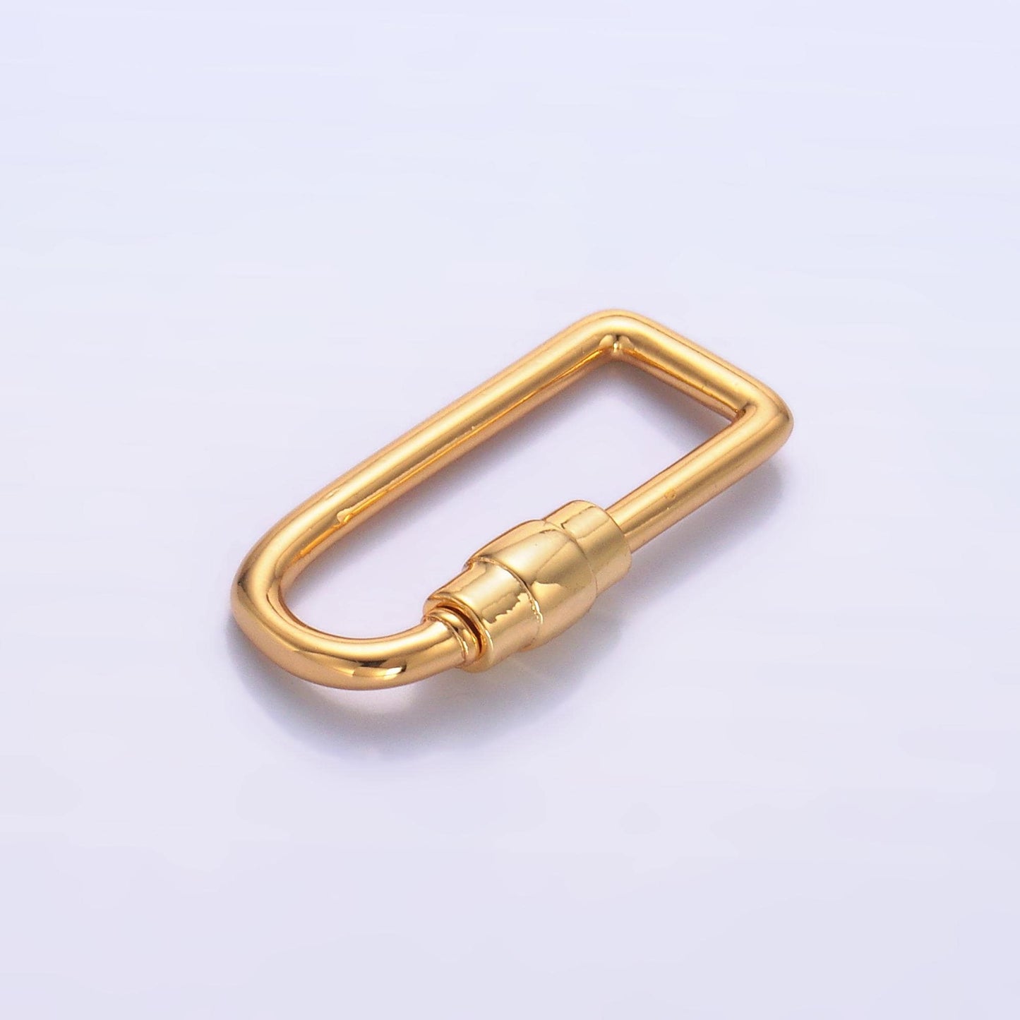 1pc carabiner screw Lock Silver screw clasp oval Gold Interlocking oval shaped clasps for bracelet necklace Charm Holder Z1050