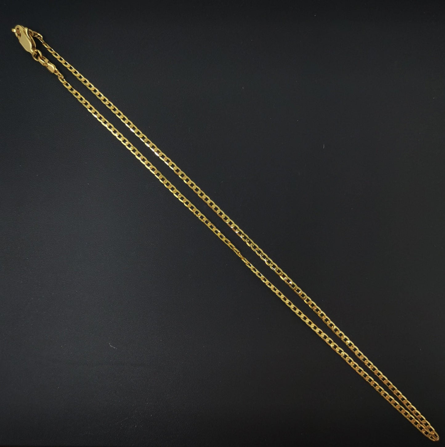 1pc 17.9'' ready to use 24k gold cuban curb necklace chain,layering curb chain dainty necklace, for pendant charm necklace, 969
