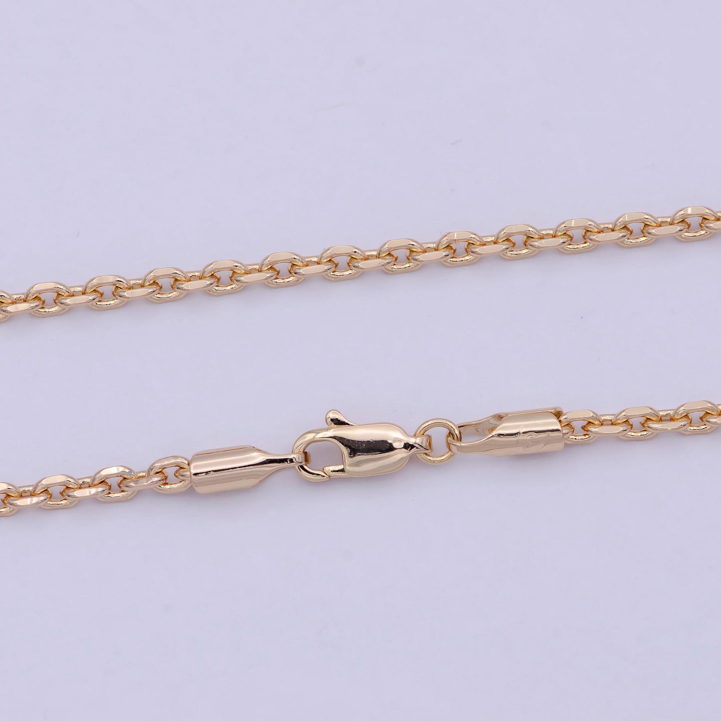 18k gold filled cable chain necklace layer chain necklace ready to wear 17.7 inch wa-761