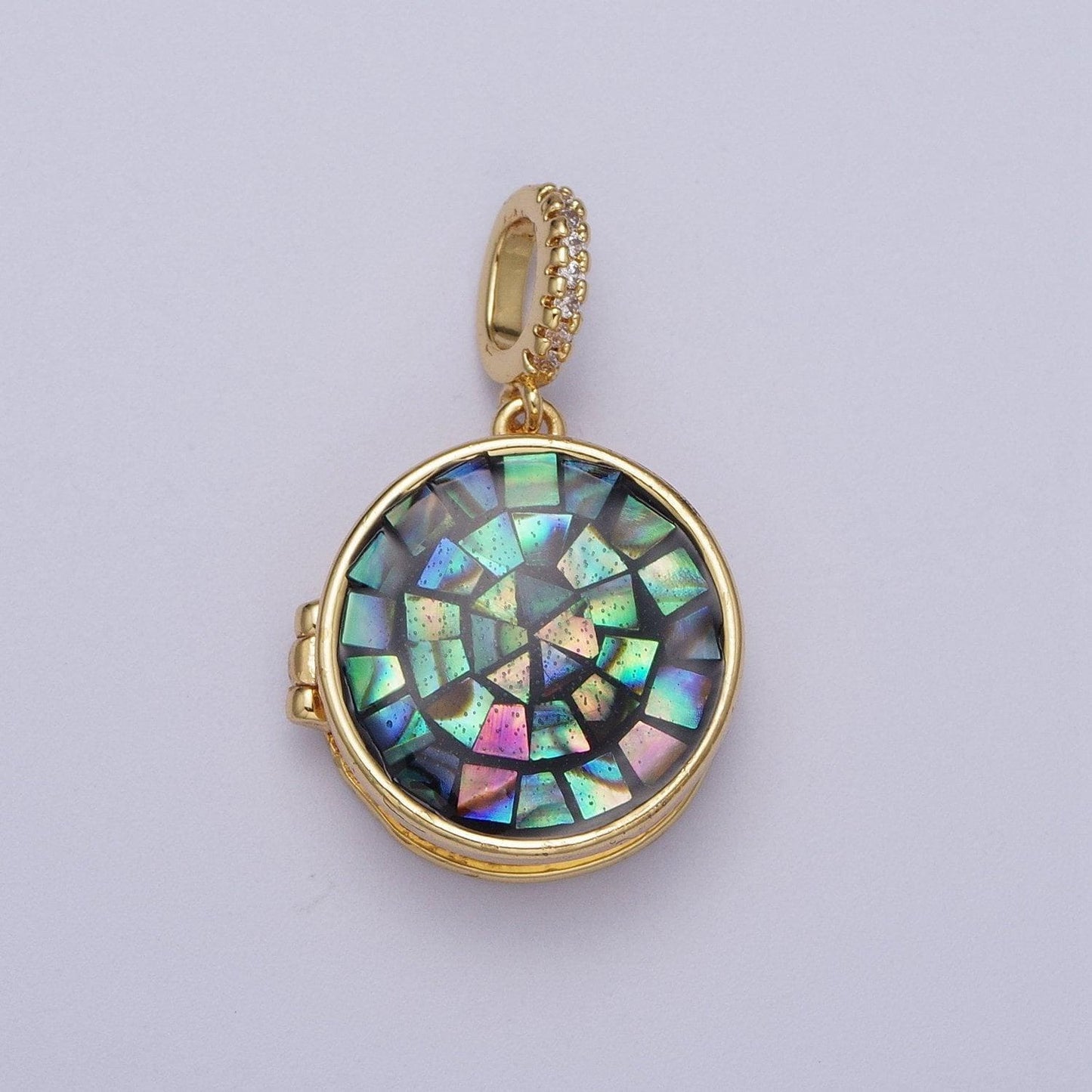 24k gold filled virgin mary shell round heart locket charm necklace, abalone pink blue white green shell for religious necklace pendant h080