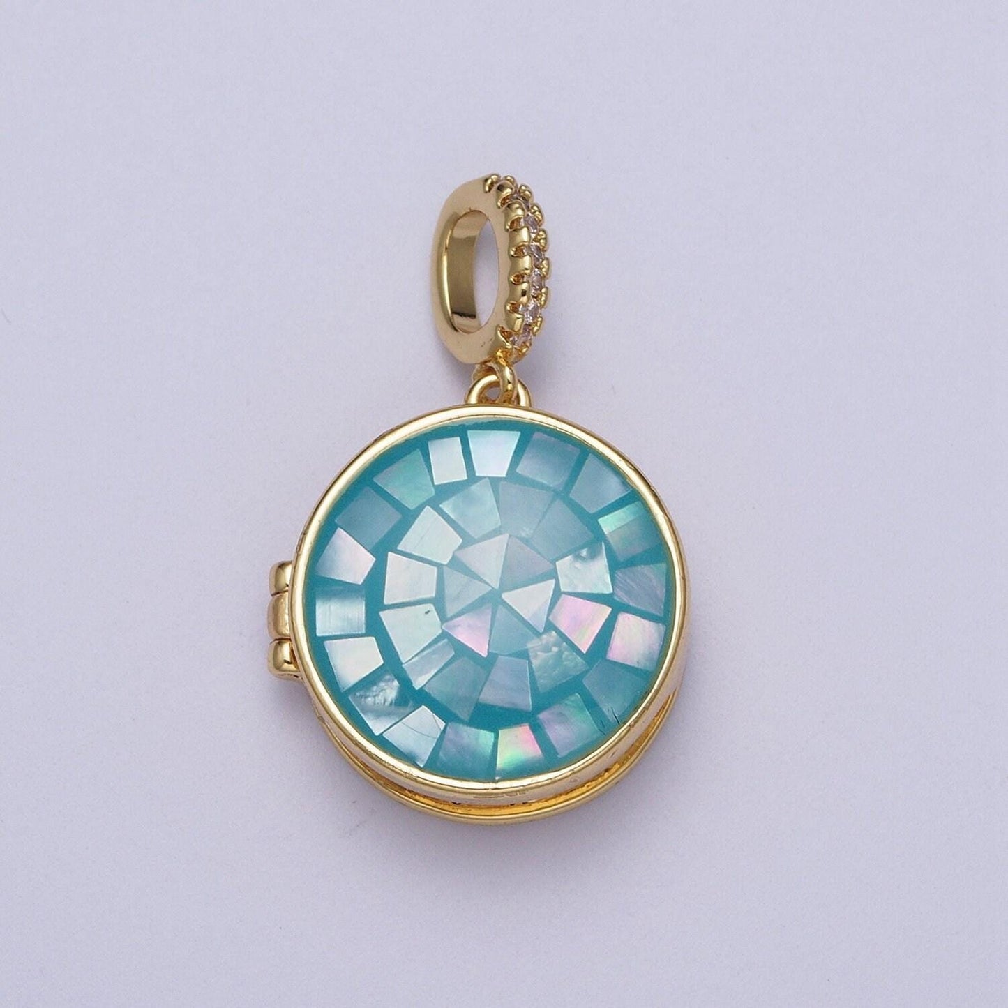 24k gold filled virgin mary shell round heart locket charm necklace, abalone pink blue white green shell for religious necklace pendant h080