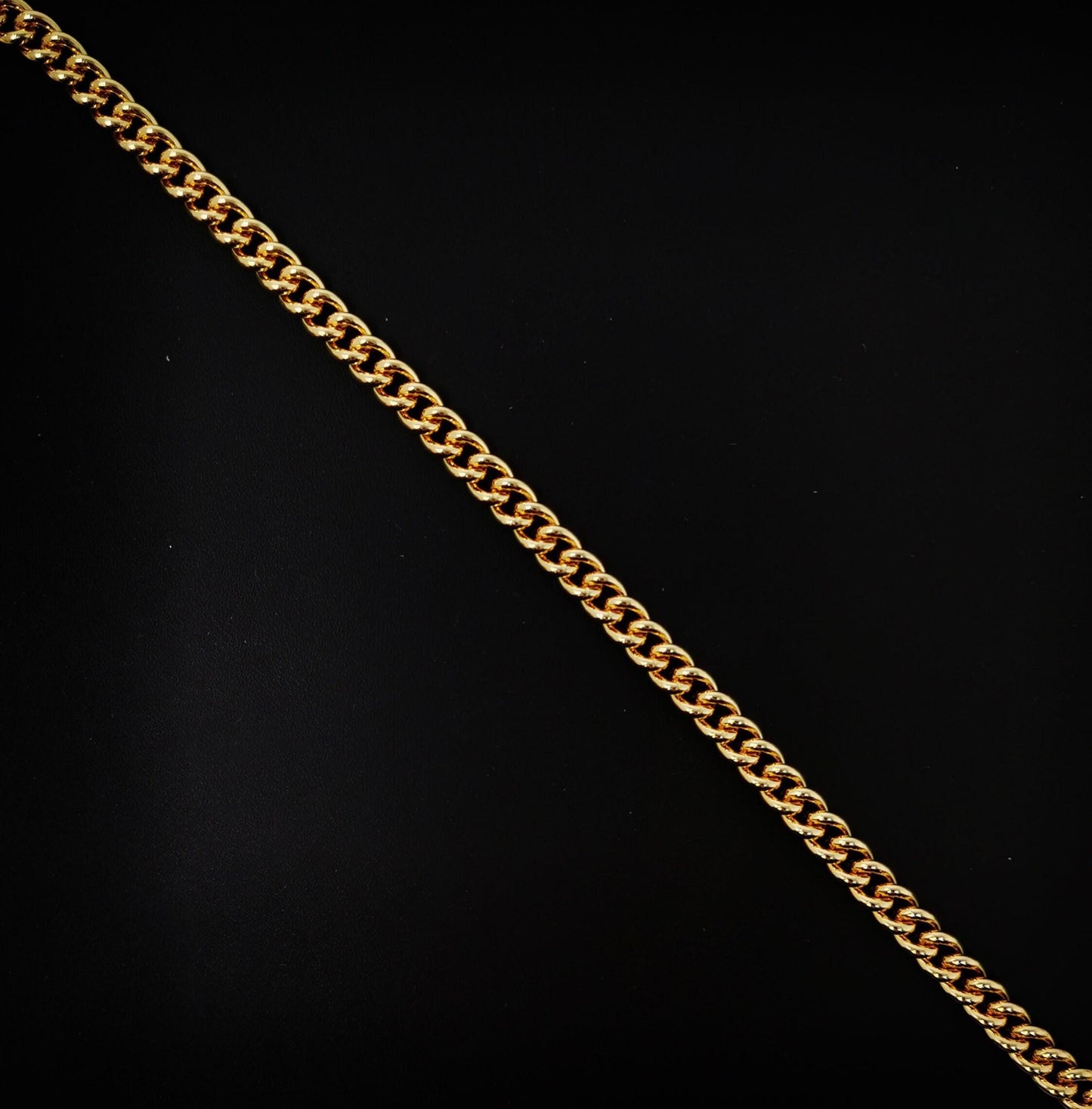 6.7mm gold cuban curb chain by yard, cuban curb chain by foot, wholesale bulk roll chain for jewelry making, thickness 1.8mm,75