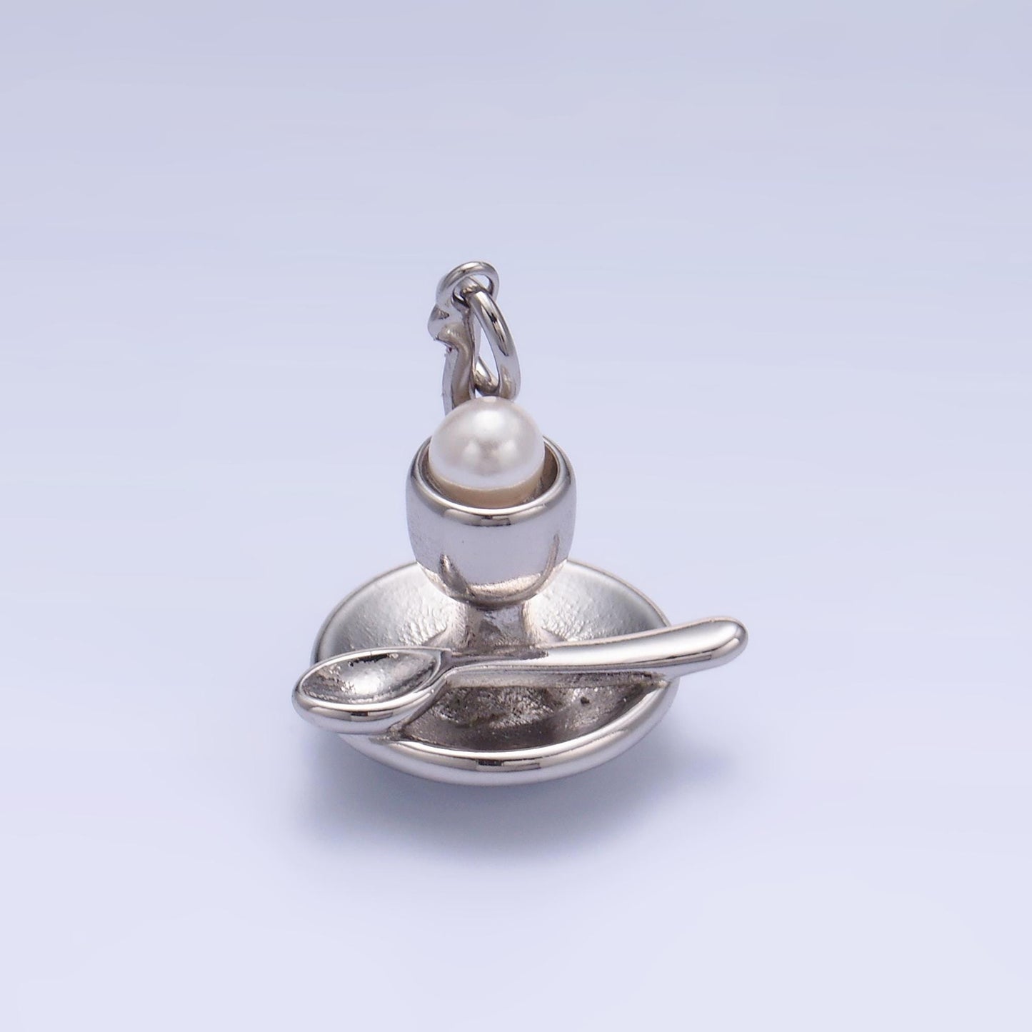 Mini Gold Pearl Ice Cream Charm White Pearl Gelato Charm Mini Foodie Charm Inspired for Bracelet Necklace Earring Bag Charm Supply w427