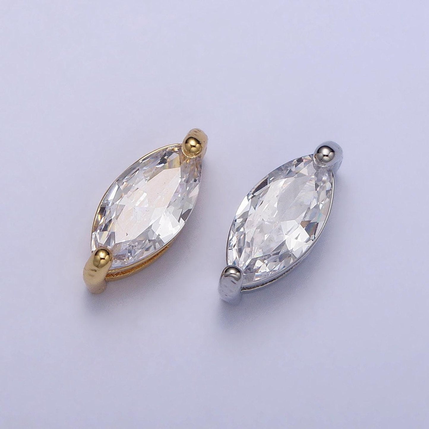Mini gold filled marquise bead spacer connector 11.6 x 5.1mm for bracelet necklace b-816