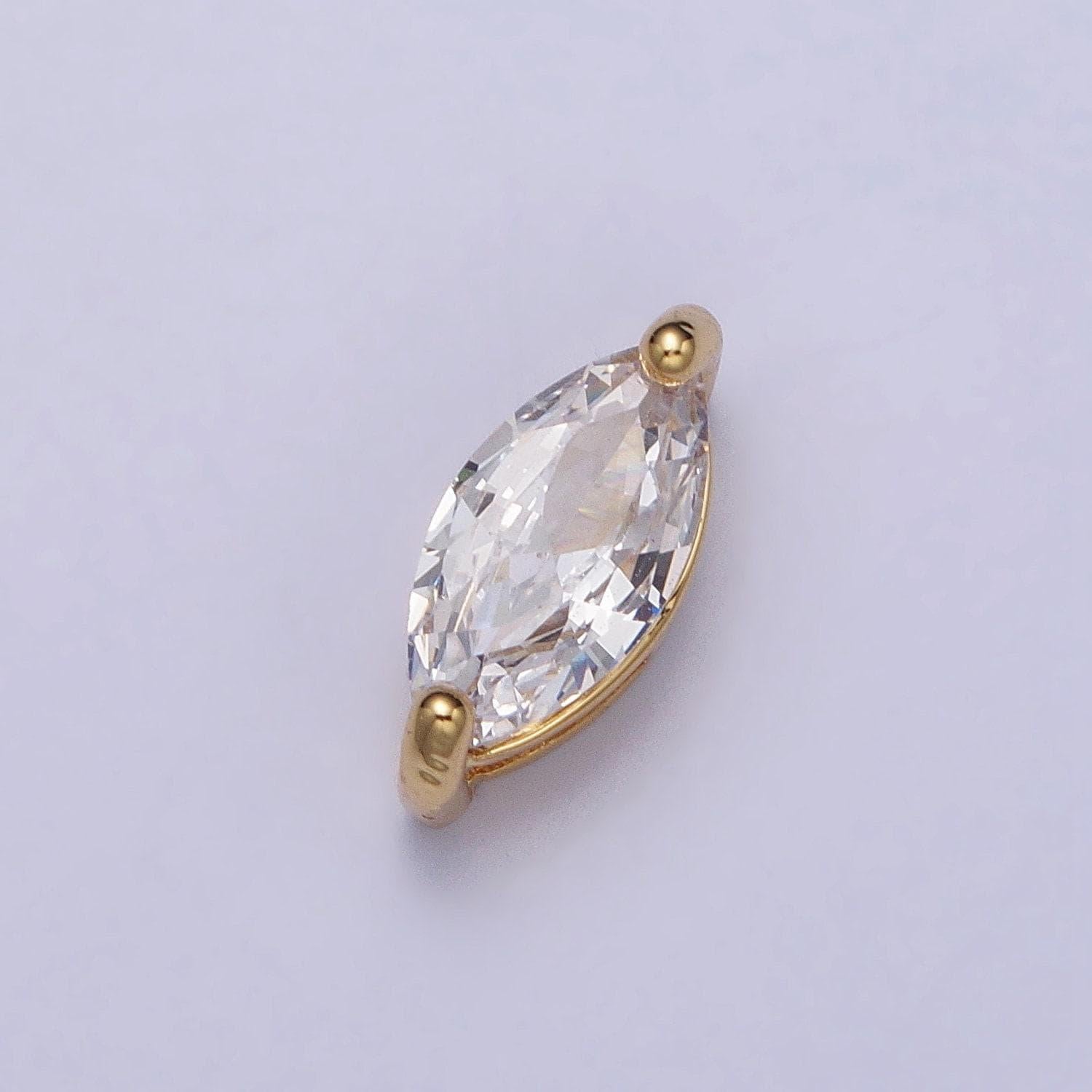 Mini gold filled marquise bead spacer connector 11.6 x 5.1mm for bracelet necklace b-816