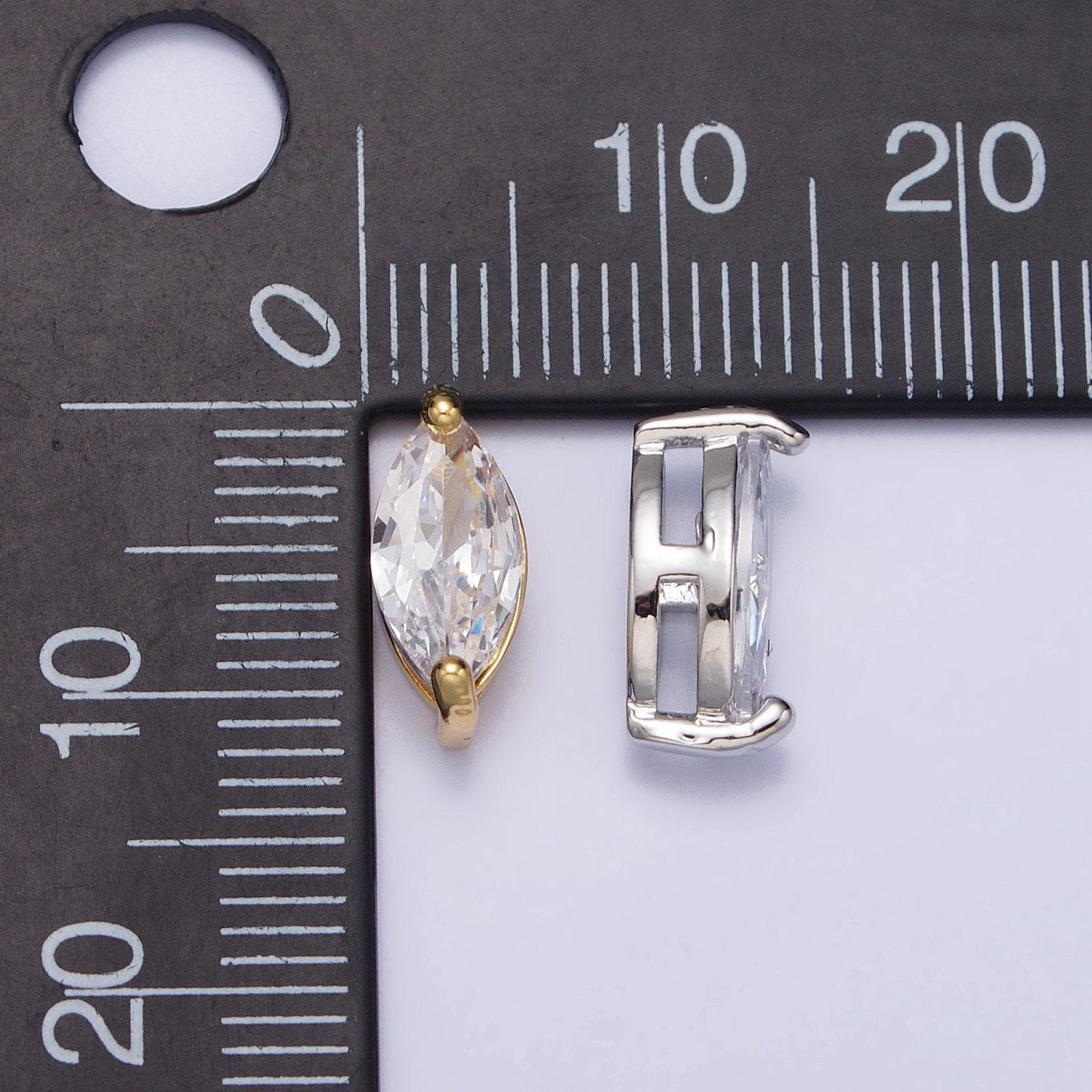 Mini gold filled marquise bead spacer connector 11.6 x 5.1mm for bracelet necklace b-816