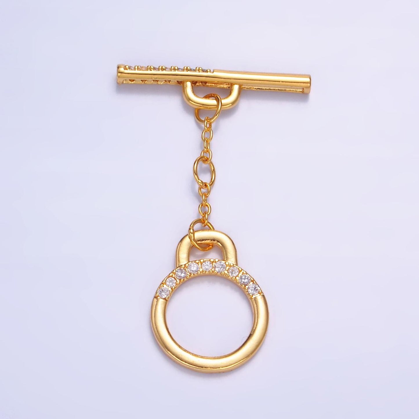 Micro pave round toggle clasp, jewelry clasp ot clasp findings for Bracelet Necklace Component Z1039
