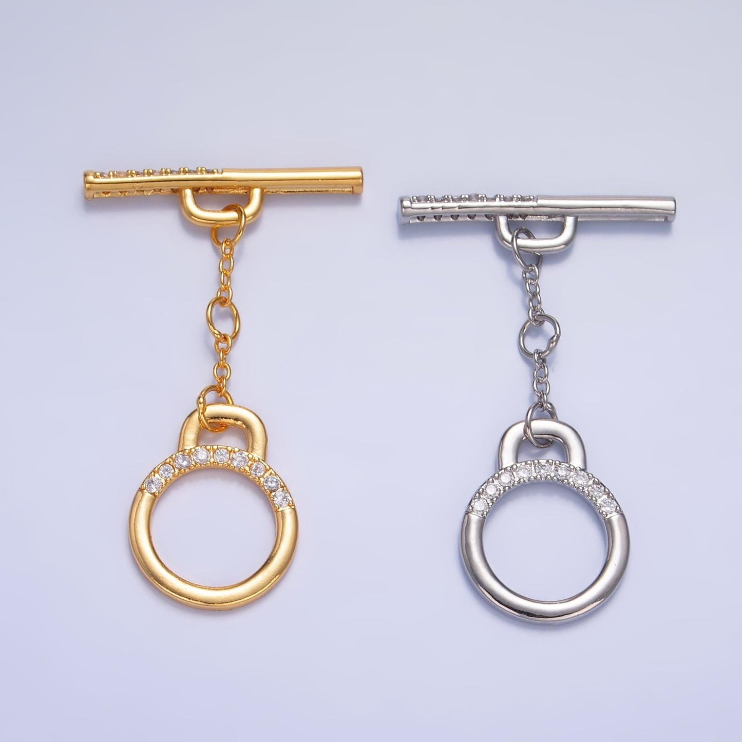 Micro pave round toggle clasp, jewelry clasp ot clasp findings for Bracelet Necklace Component Z1039