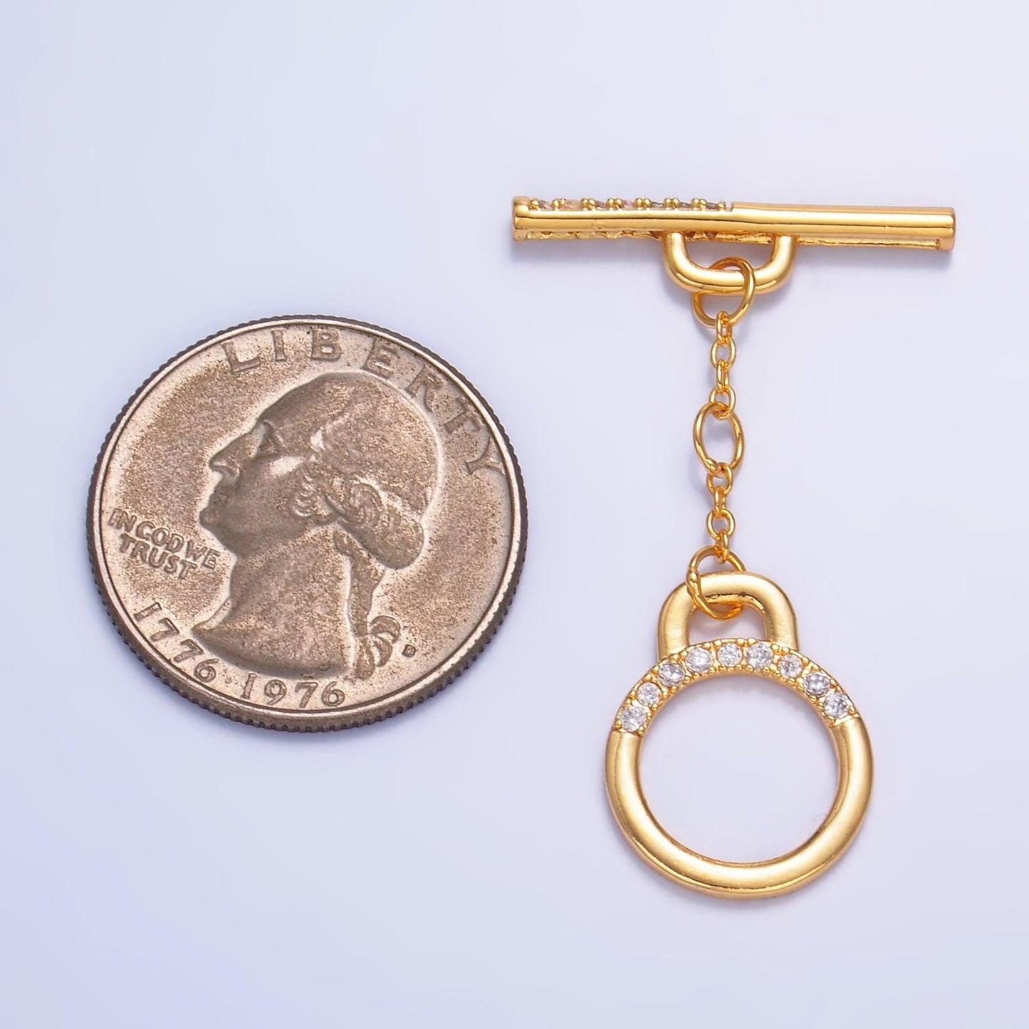 Micro pave round toggle clasp, jewelry clasp ot clasp findings for Bracelet Necklace Component Z1039