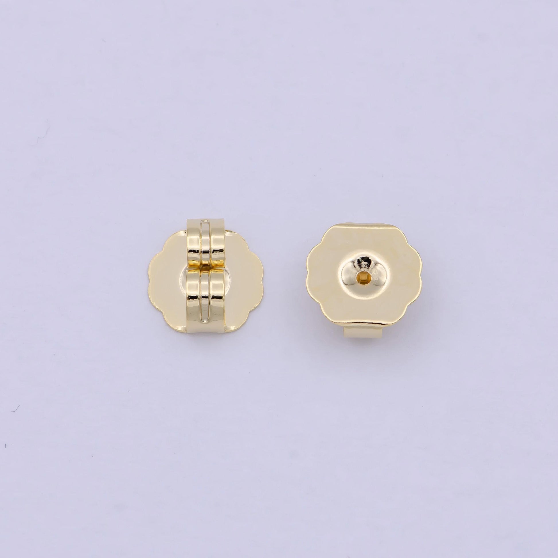 Earnuts - extra large earring backs - gold plated butterfly earring back jumbo ear nuts k-576