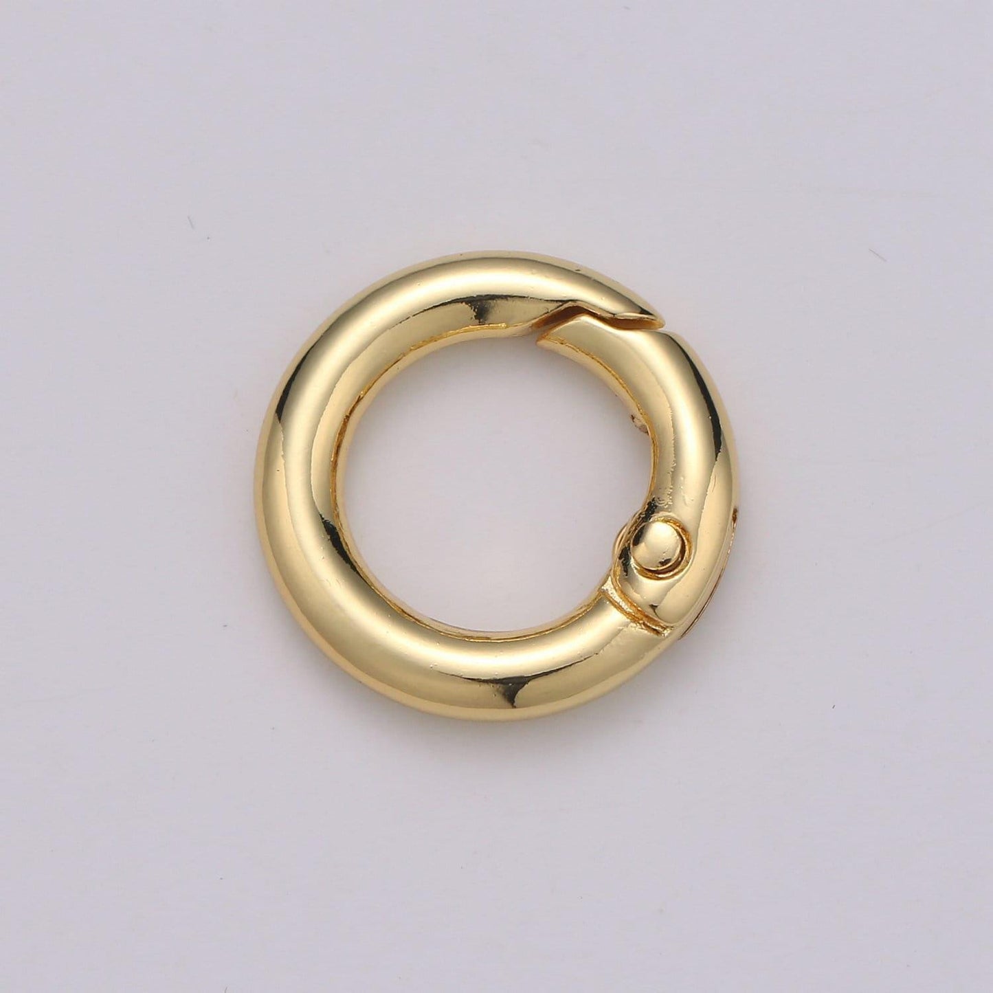 Gold spring gate ring,push gate ring,15,17, 20mm diameter ring holder rose gold black gun metal silver clasp connector charm holder l-33-l35