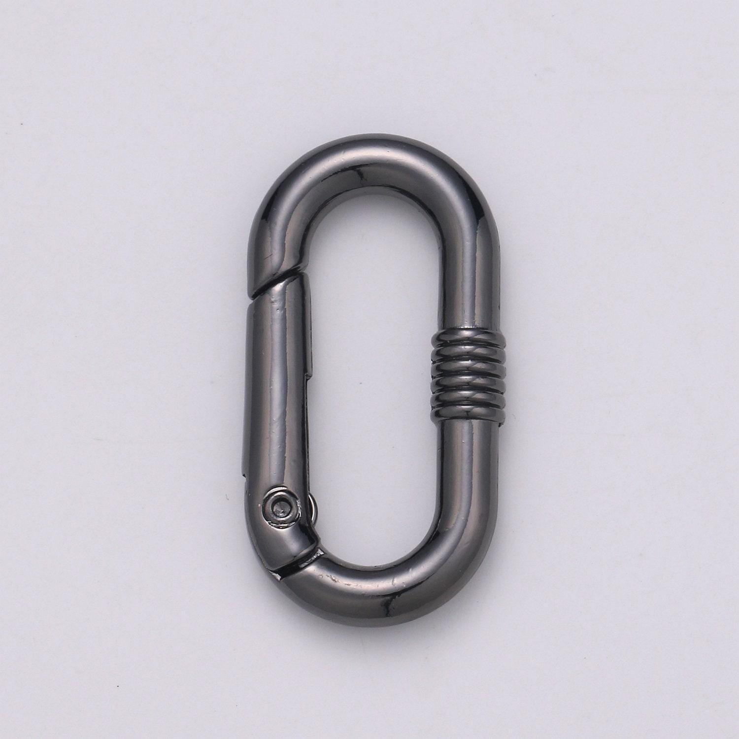 Gold spring gate ring,push gate ring, 33x17mm oval ring charm holder rose gold black gunmetal silverclasp for connector charm supp-960-963