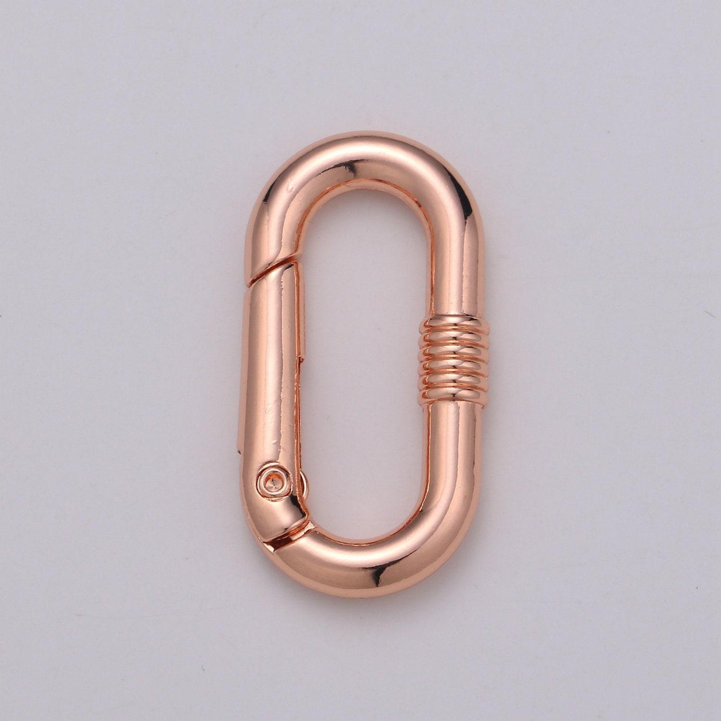 Gold spring gate ring,push gate ring, 33x17mm oval ring charm holder rose gold black gunmetal silverclasp for connector charm supp-960-963