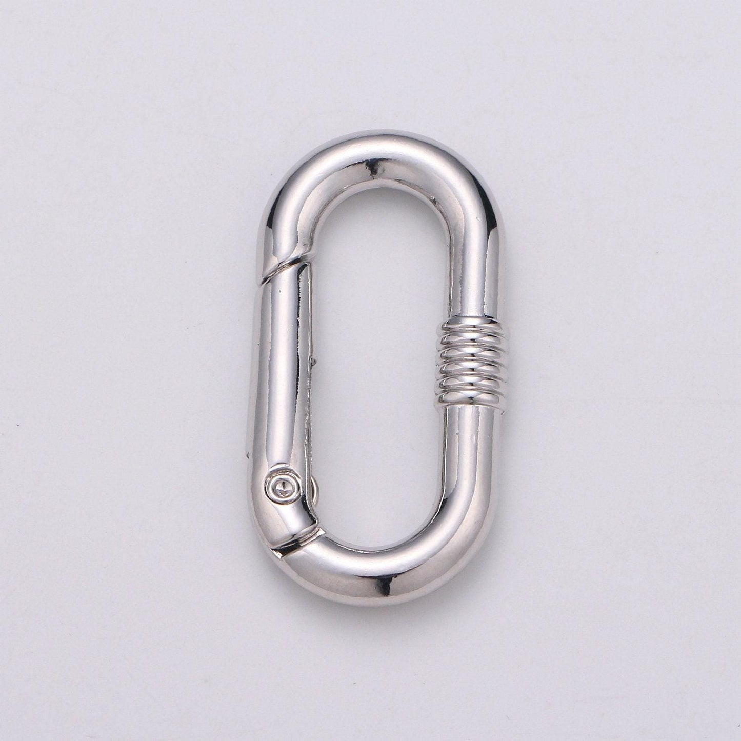 Gold spring gate ring,push gate ring, 33x17mm oval ring charm holder rose gold black gunmetal silverclasp for connector charm supp-960-963