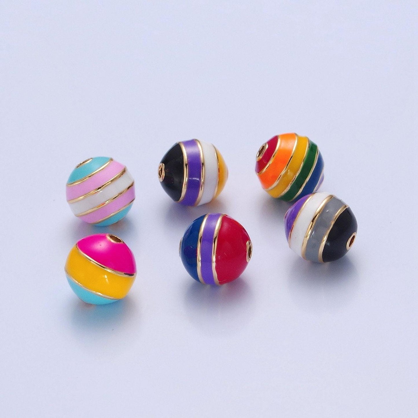 10mm round bead ball pride flag bead lgbtq pendant 14k gold filled trans gay pansexual nonbinary non binary bisexual asexual