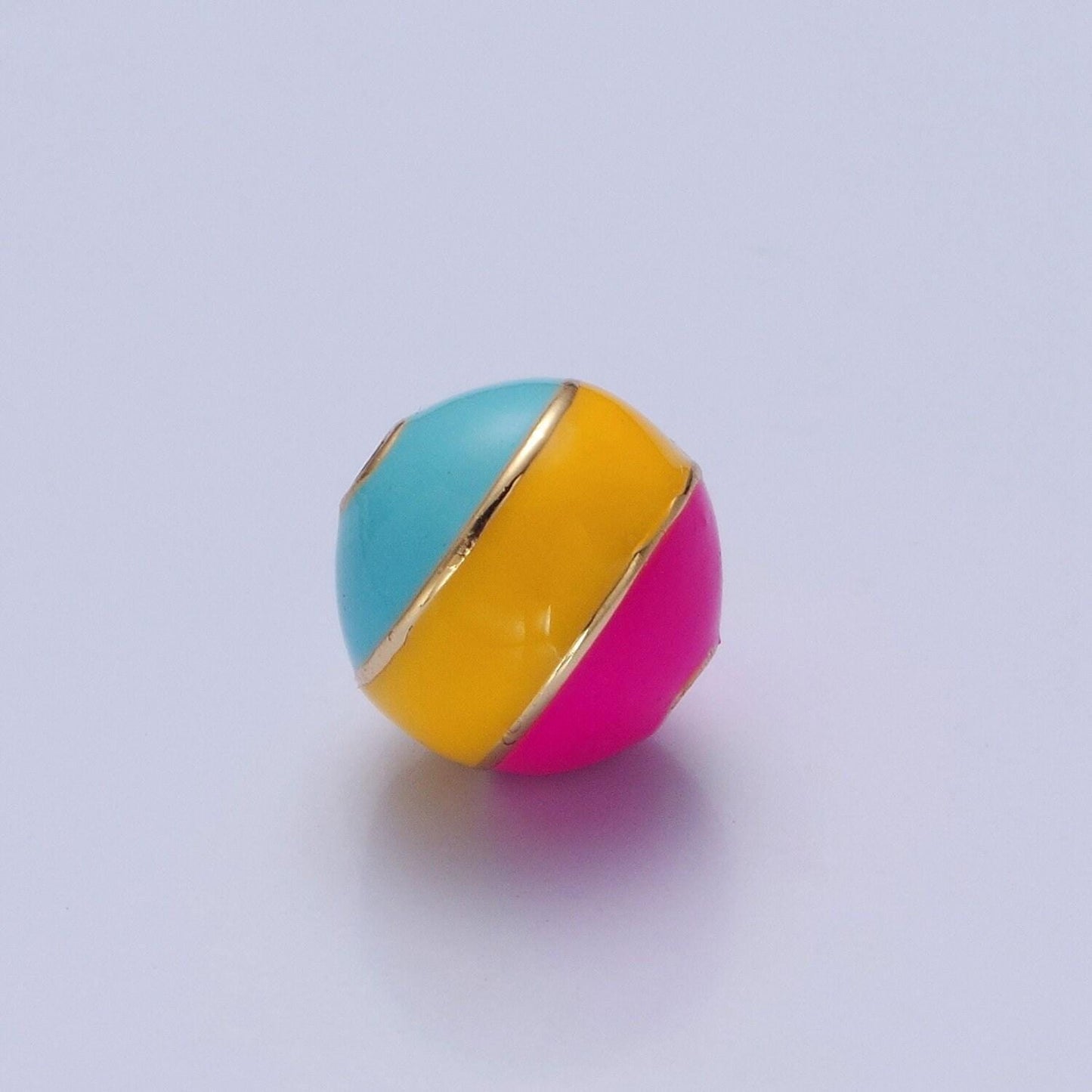10mm round bead ball pride flag bead lgbtq pendant 14k gold filled trans gay pansexual nonbinary non binary bisexual asexual