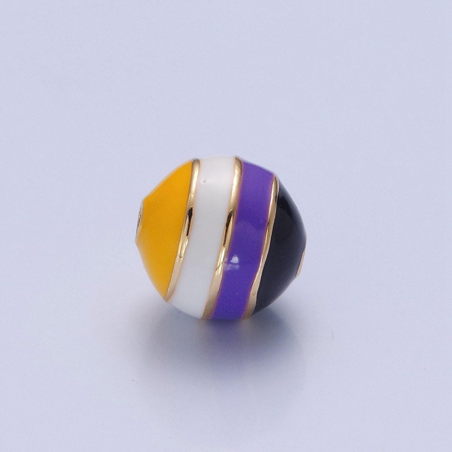 10mm round bead ball pride flag bead lgbtq pendant 14k gold filled trans gay pansexual nonbinary non binary bisexual asexual