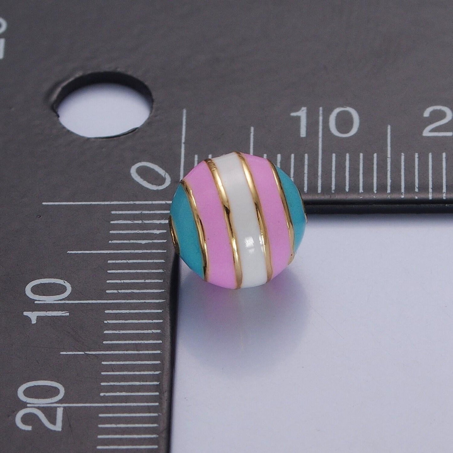 10mm round bead ball pride flag bead lgbtq pendant 14k gold filled trans gay pansexual nonbinary non binary bisexual asexual