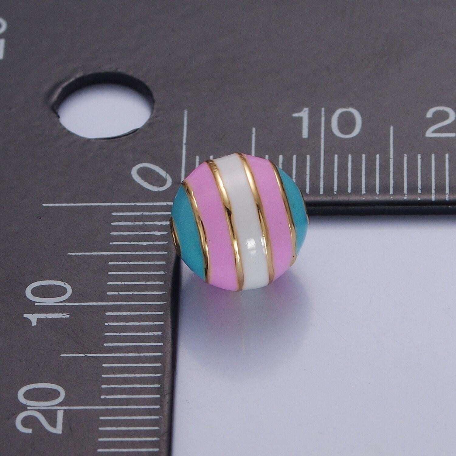10mm round bead ball pride flag bead lgbtq pendant 14k gold filled trans gay pansexual nonbinary non binary bisexual asexual