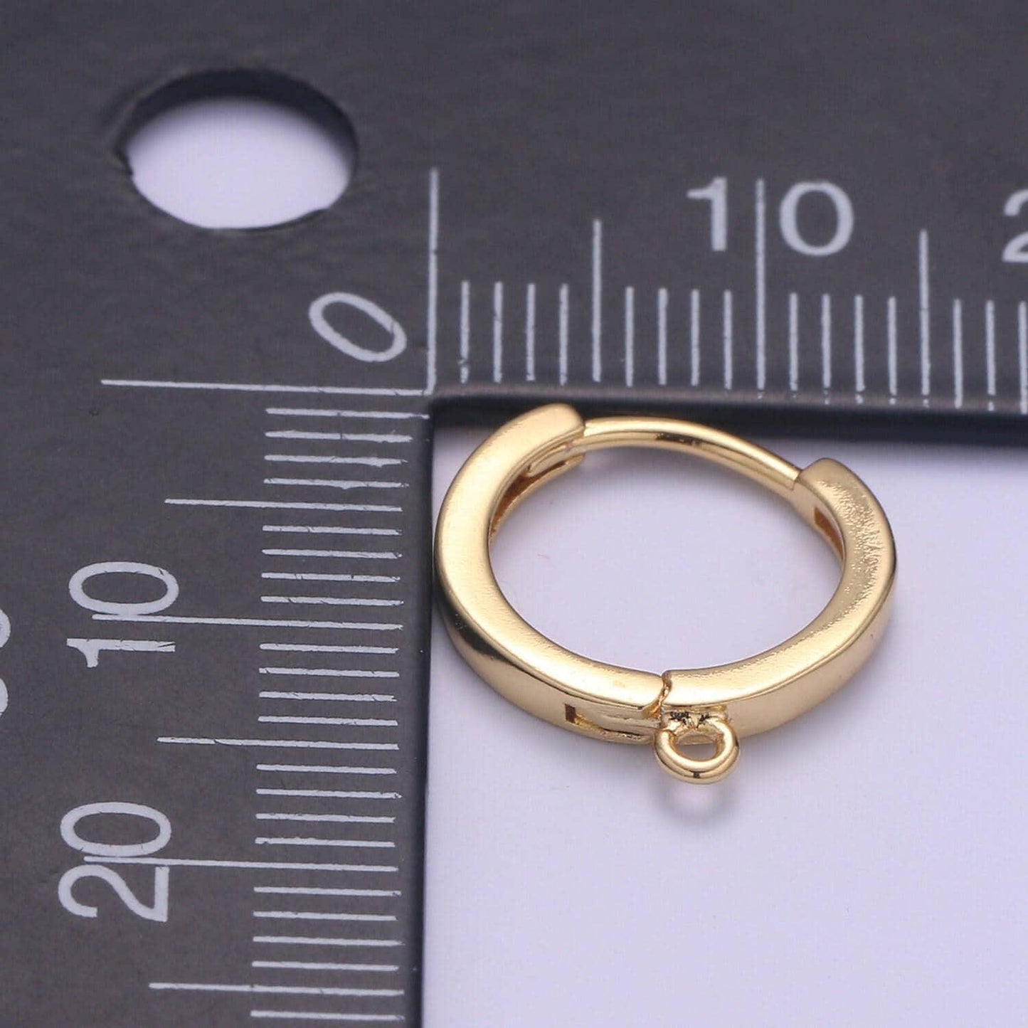 Dainty gold filled huggie w/ open link lever back hoop earring making, 16x14 mm, nickel & lead free for earring charm making findings,k-872