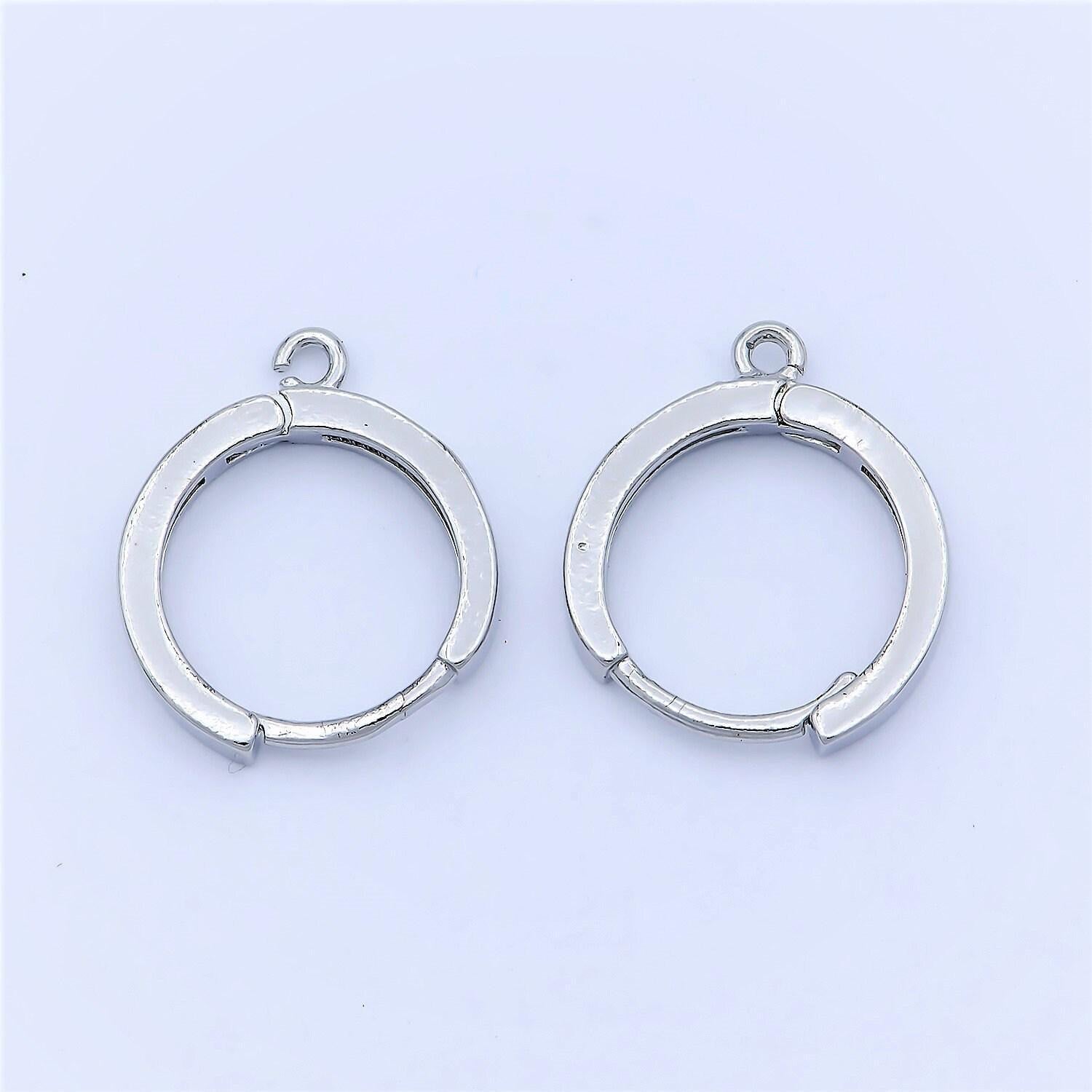 Dainty gold filled huggie w/ open link lever back hoop earring making, 16x14 mm, nickel & lead free for earring charm making findings,k-872